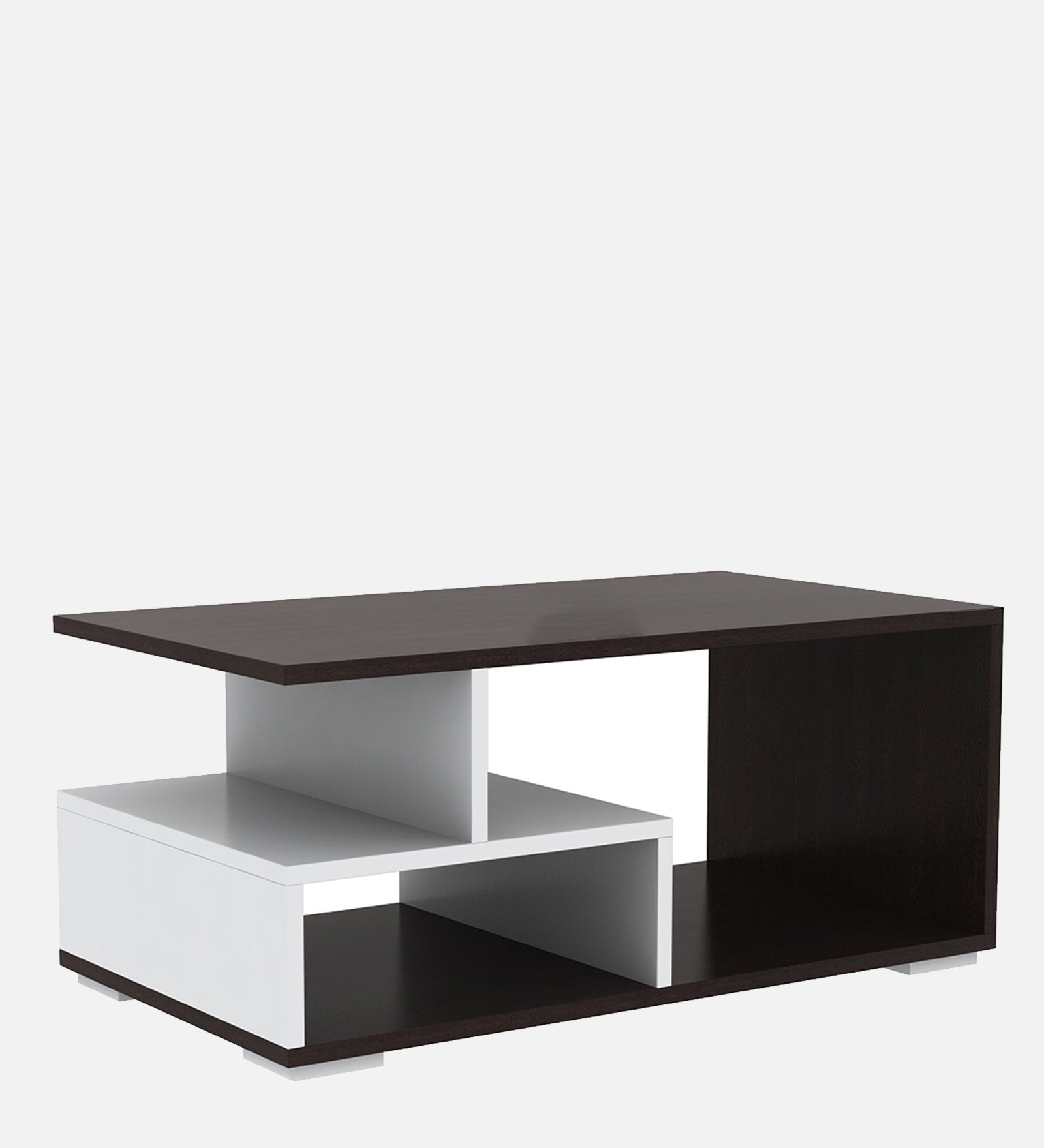 Clove Coffee Table In Dark Walnut & Frosty White Finish - Febonic Living