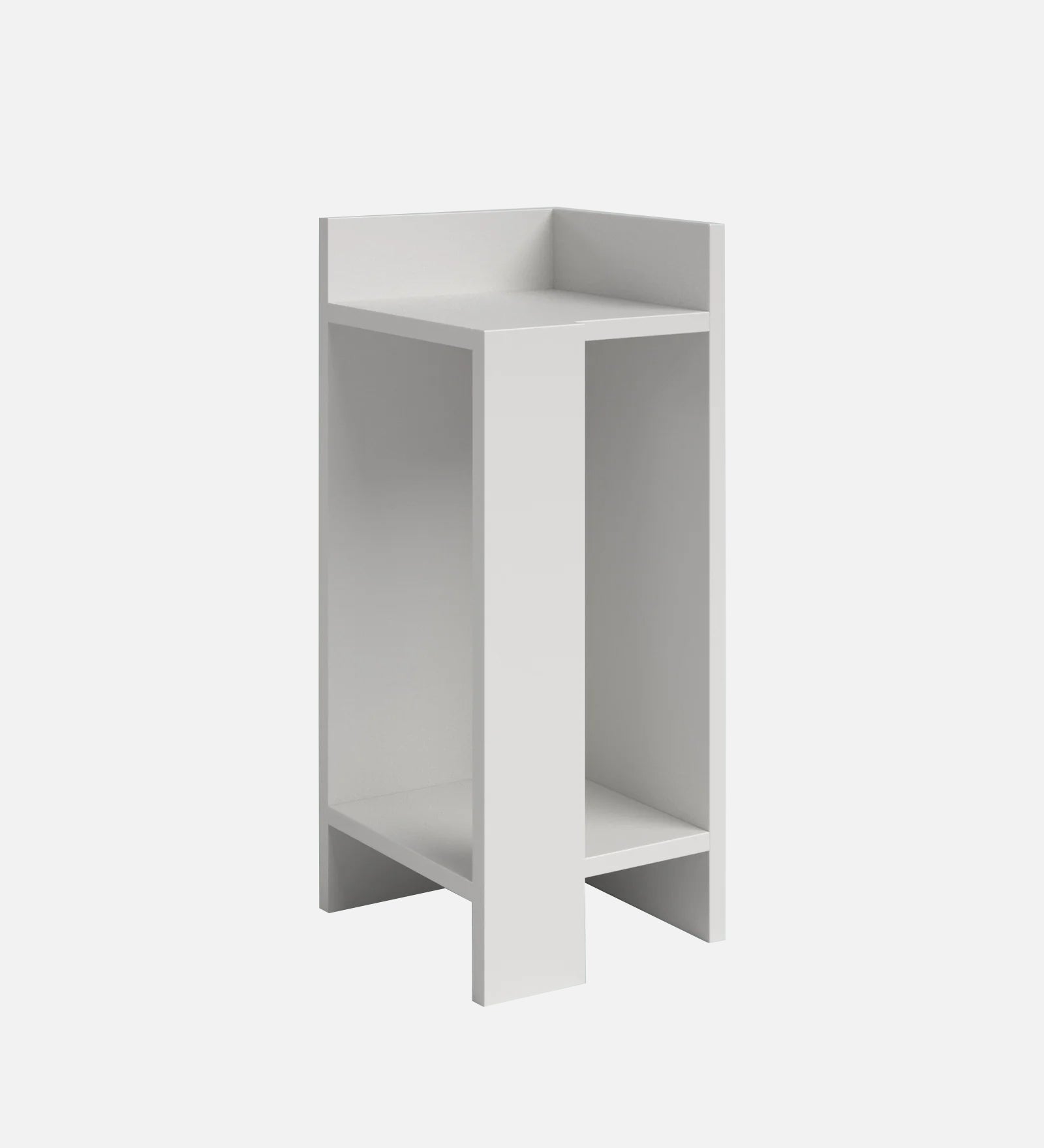 Miri Bedside Table In Frosty White Finish - Febonic Living