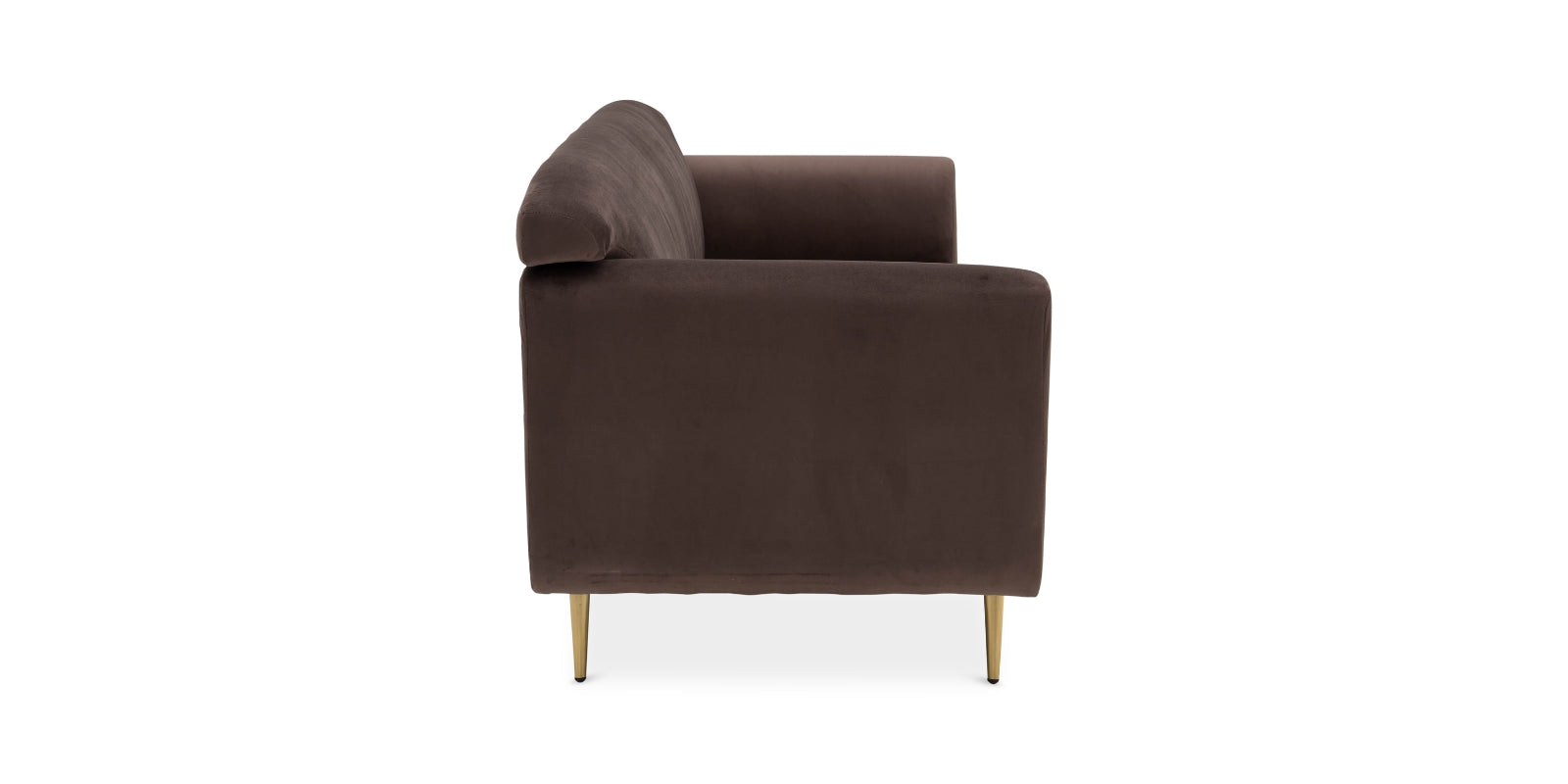 Happy Velvet 3 Seater Sofa In Mocha Brown Colour - Febonic Living