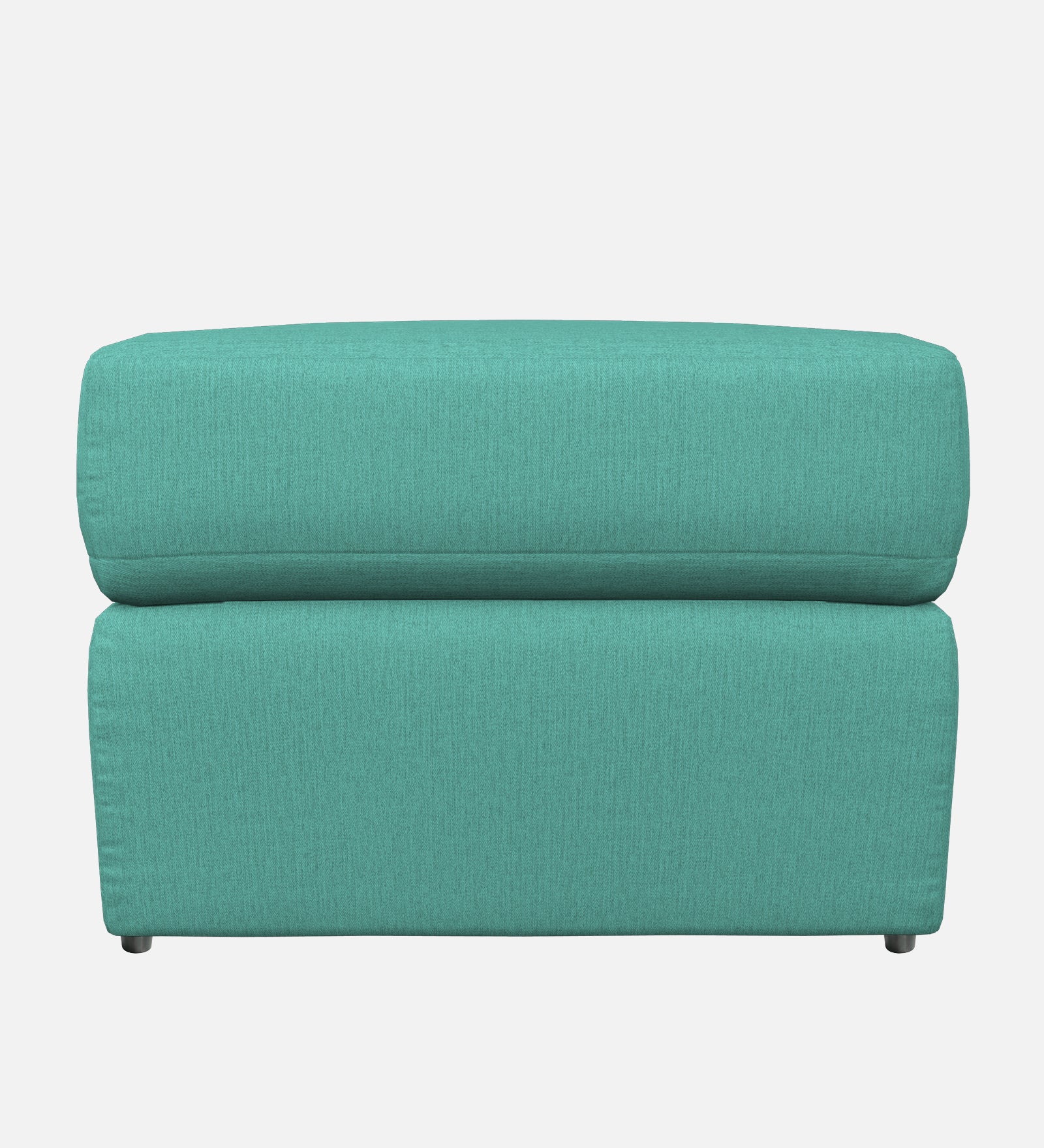 Penny Fabric Ottoman In Aqua Blue Colour With Storage - Febonic Living