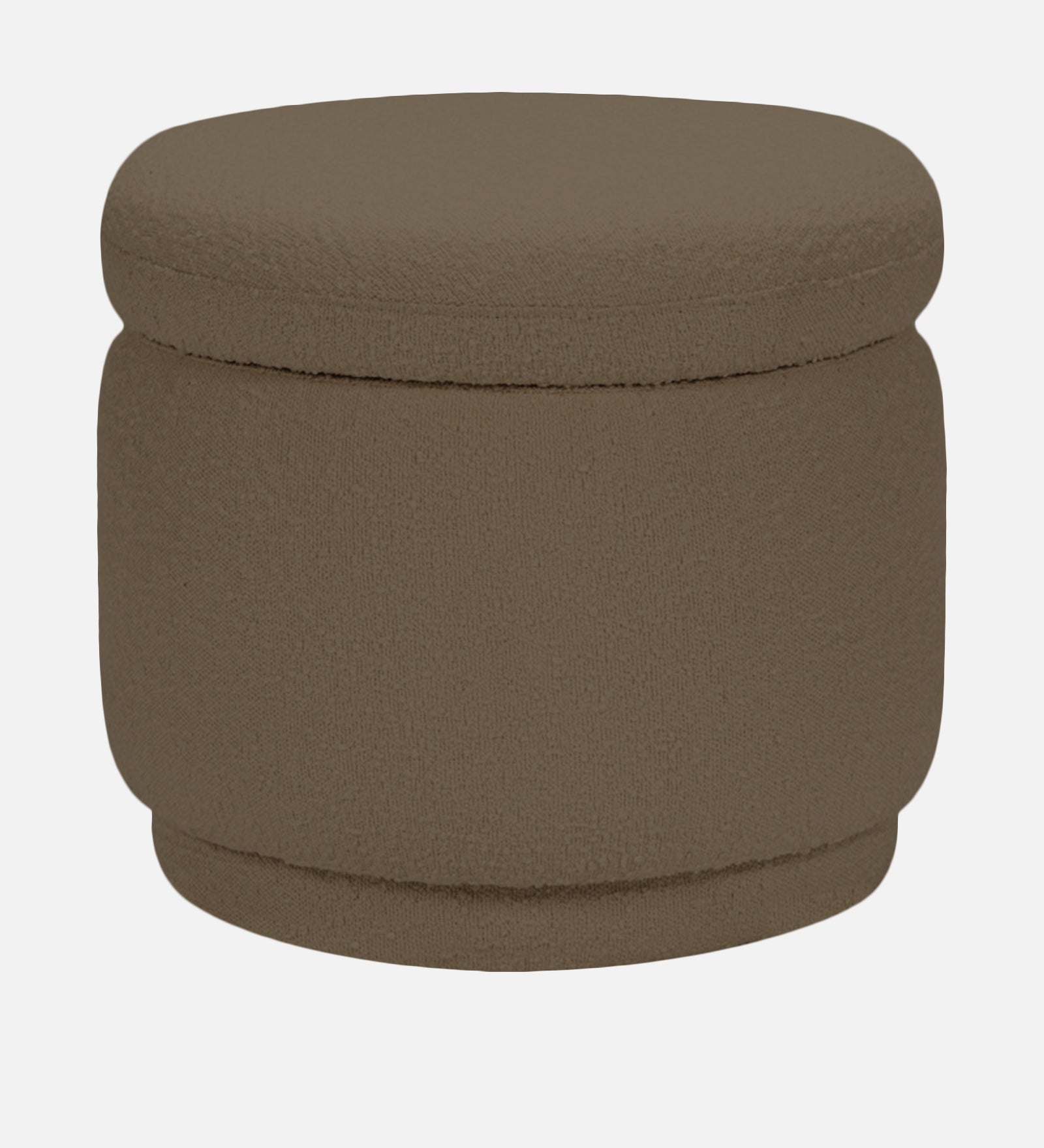 Noki Boucle Fabric Ottoman In Caro Beige Colour With Storage - Febonic Living