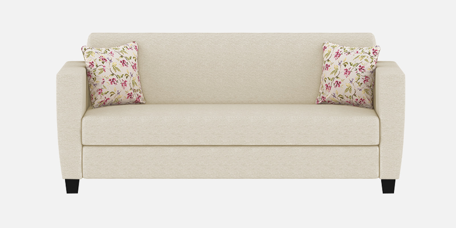 Gozi Fabric 3 Seater Sofa In Ivory Cream Colour - Febonic Living