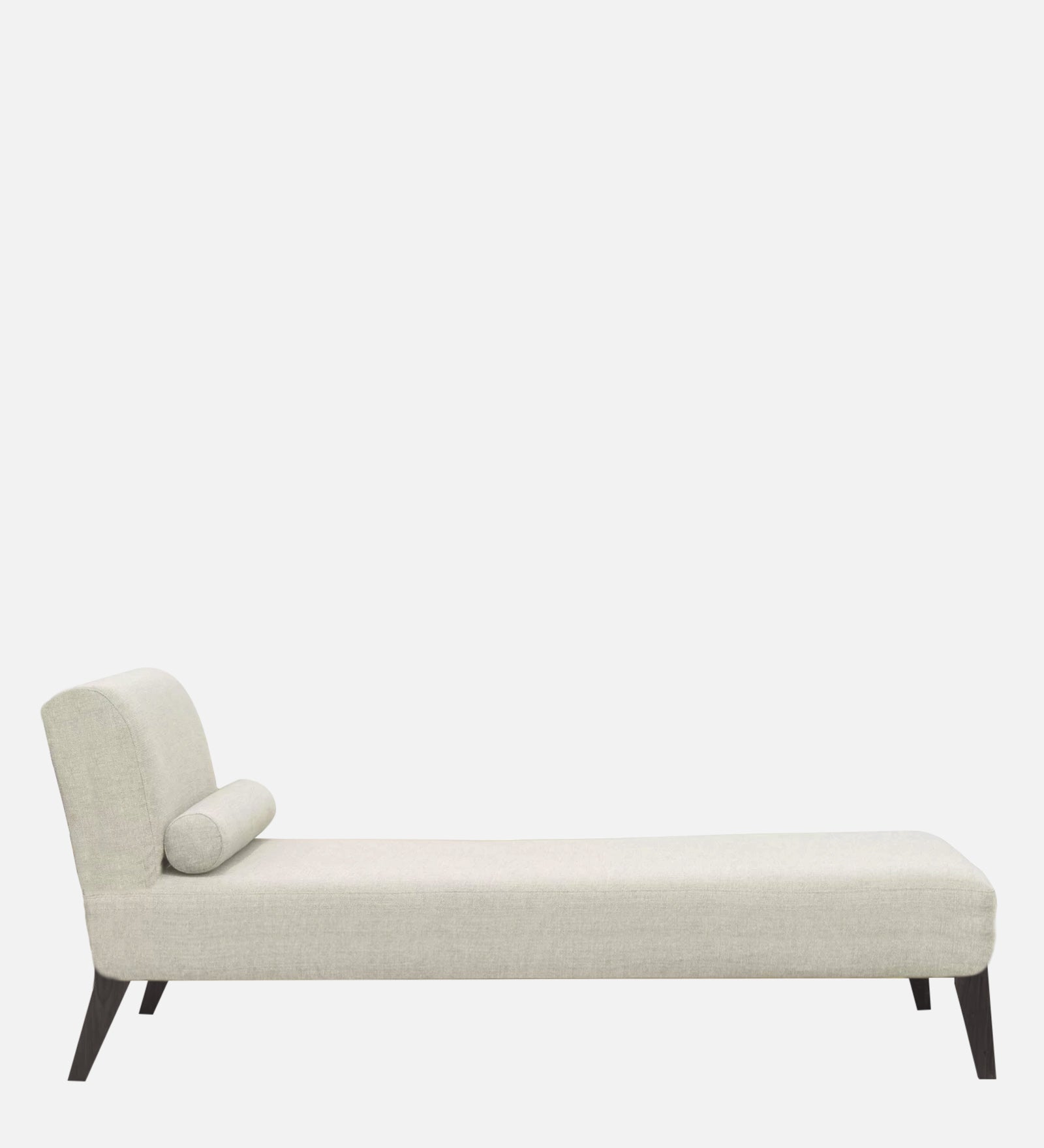 Noce Fabric Armless Chaise Lounger In Ivory Cream Colour - Febonic Living