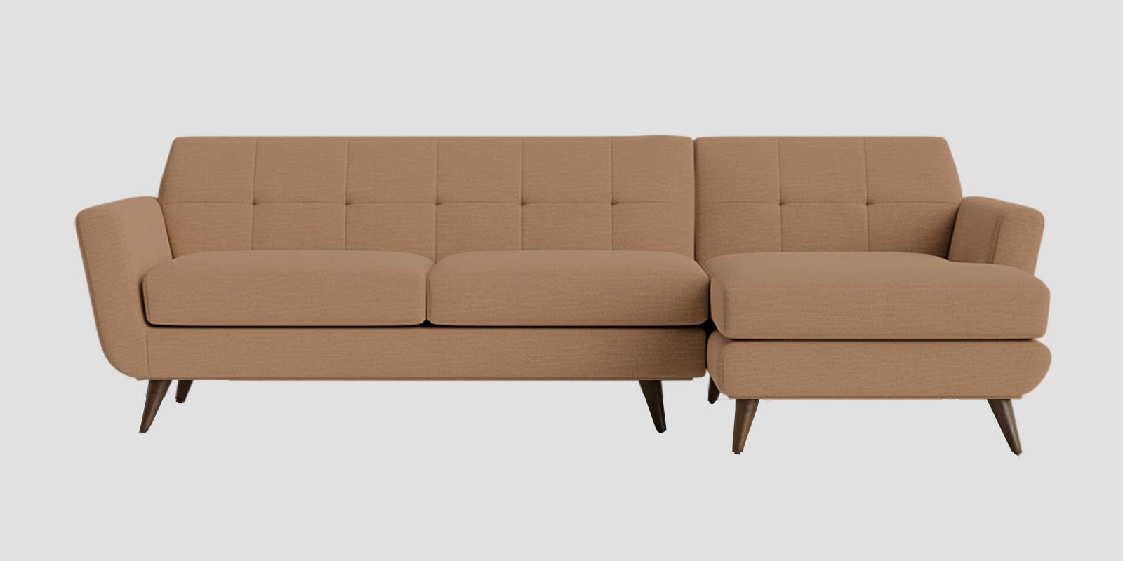 Jasmin Fabric LHS Sectional Sofa (3+ Lounger) In (3+ Lounger) Cosmic Beige Colour - Febonic Living