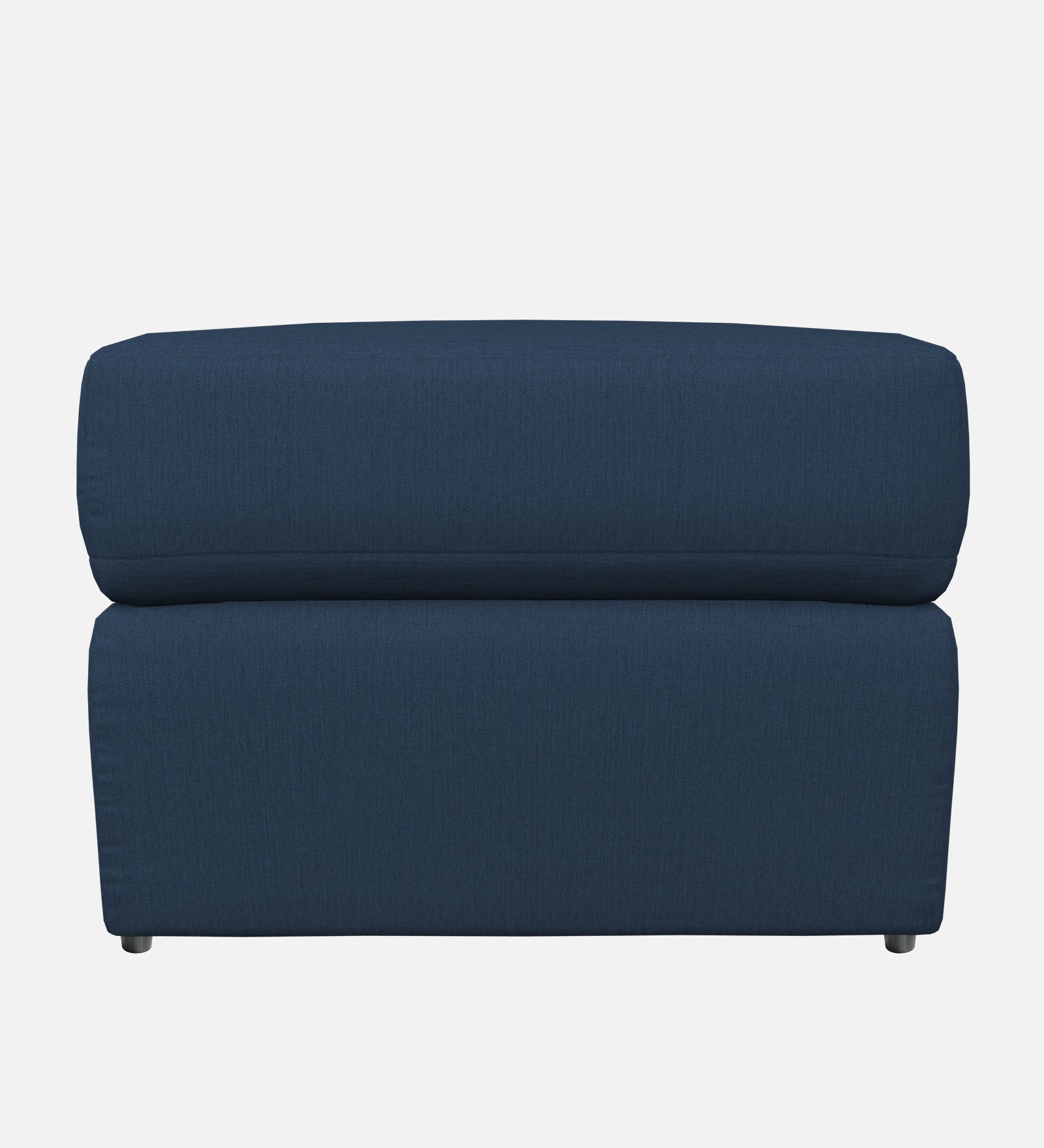 Penny Fabric Ottoman In Denim Blue Colour With Storage - Febonic Living