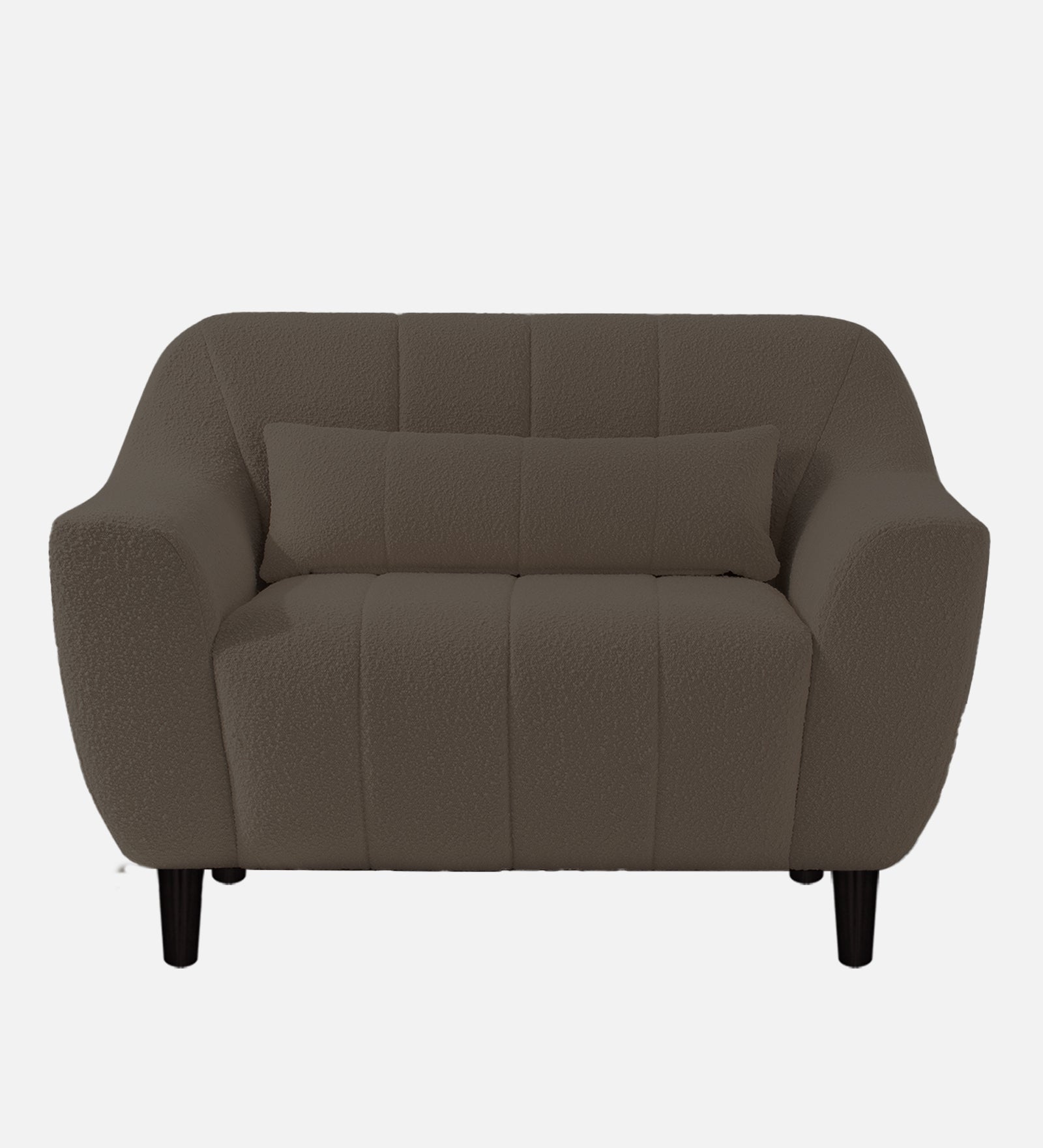 Nesco Boucle Fabric 1 Seater Sofa In Niya Beige Colour - Febonic Living