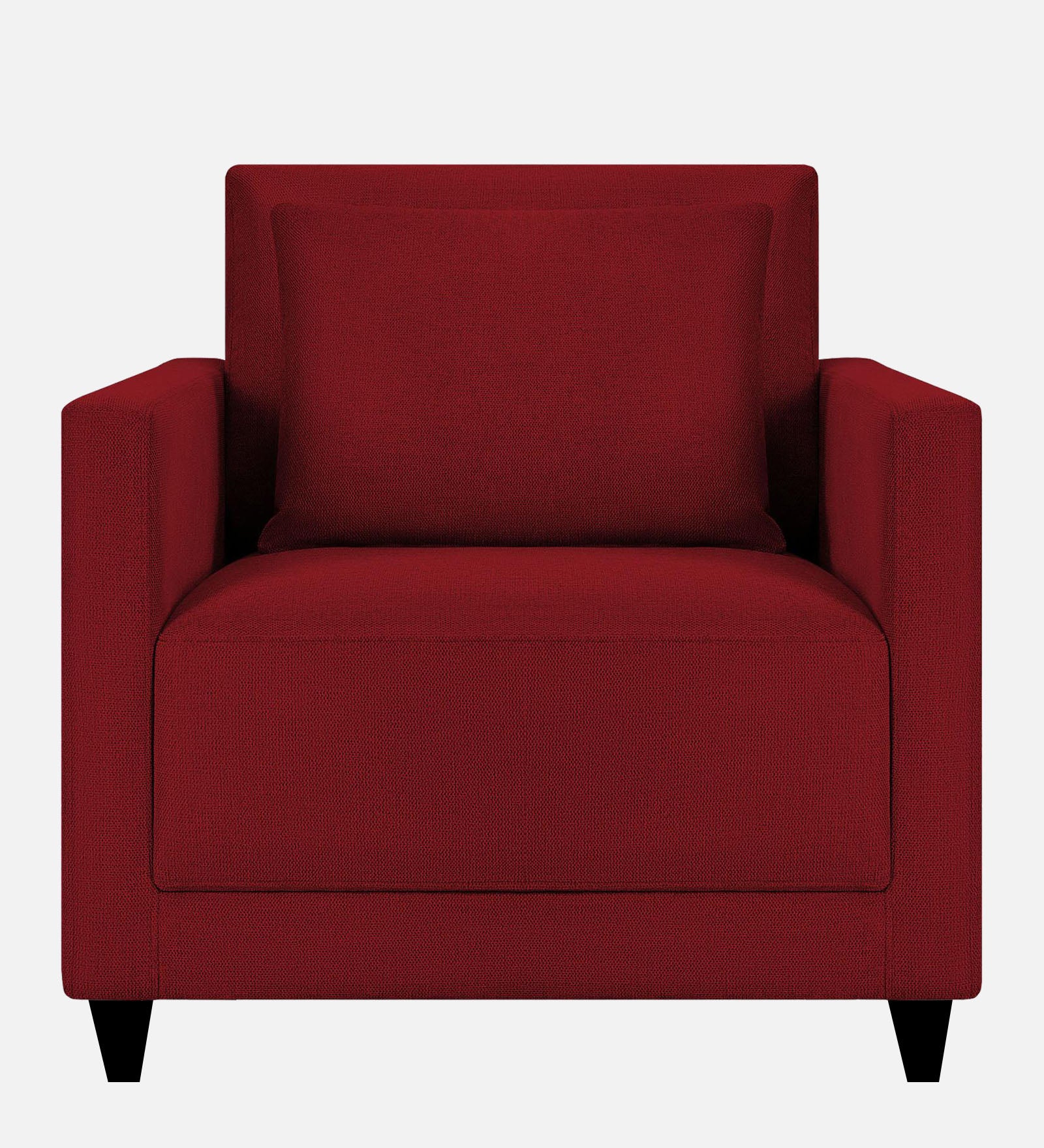 Kera Fabric 1 Seater Sofa in Blood Maroon Colour