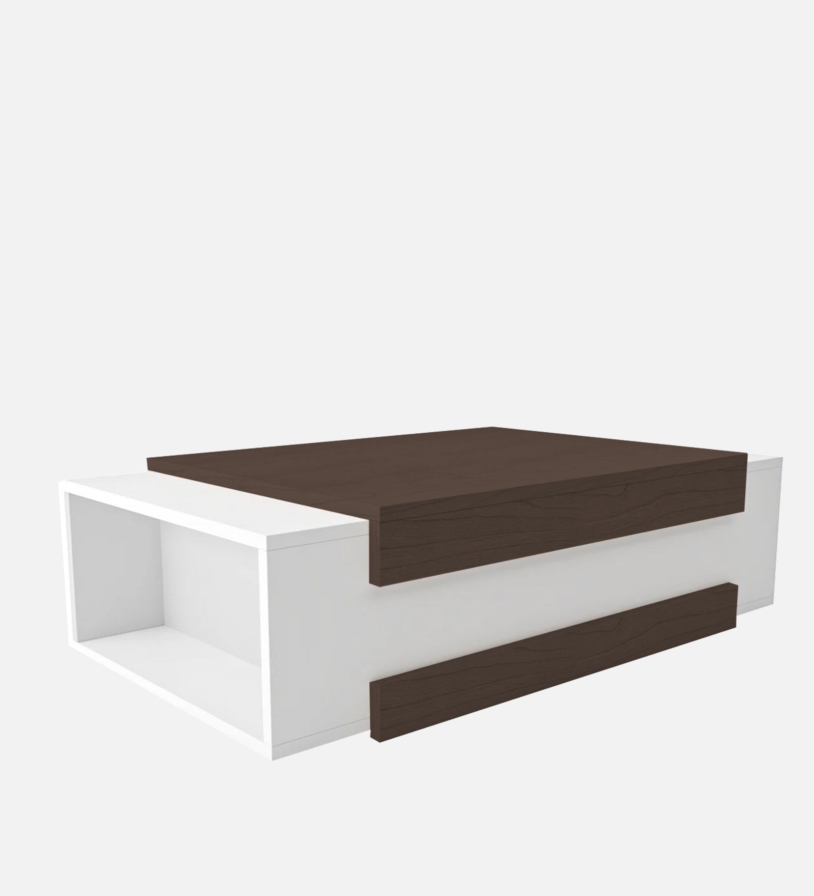 Odin Coffee Table In Dark Walnut & Frosty White Finish - Febonic Living