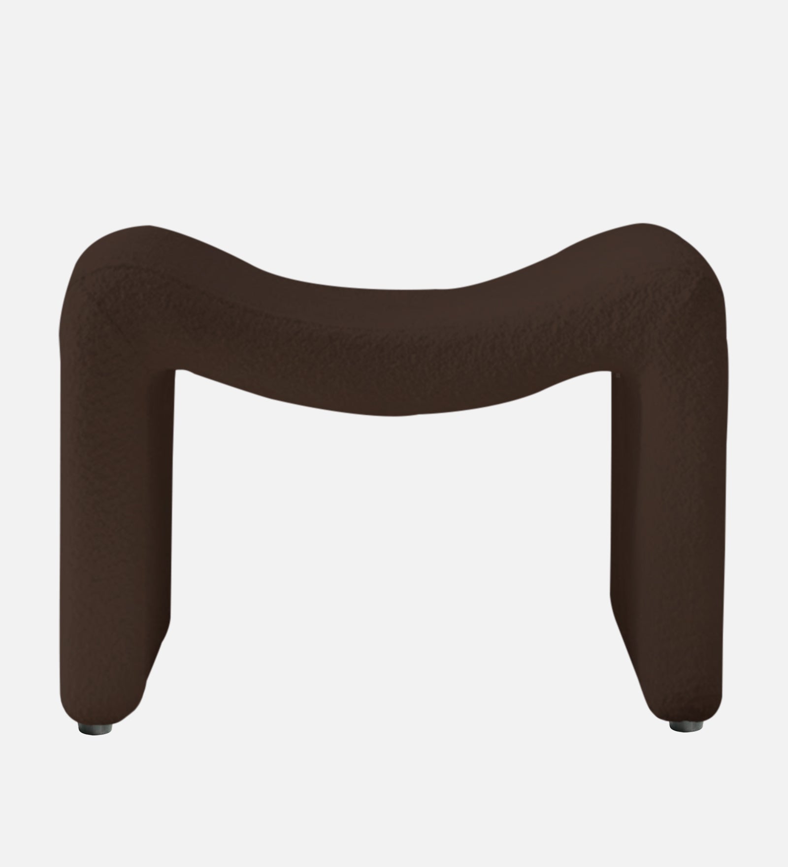Olive Boucle Foot Stool In Bringo Brown Colour - Febonic Living