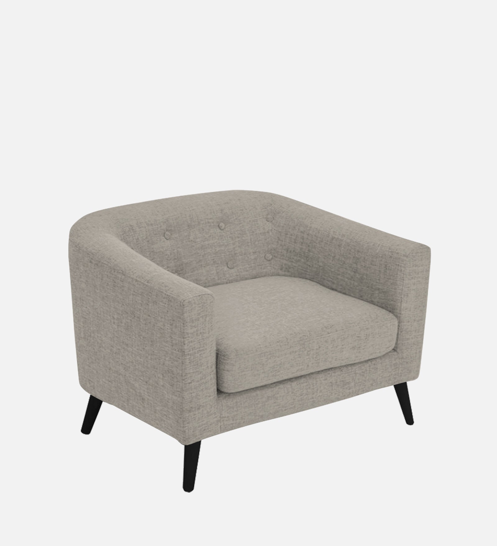 Casper Fabric 1 Seater Sofa In Ash Grey Colour - Febonic Living