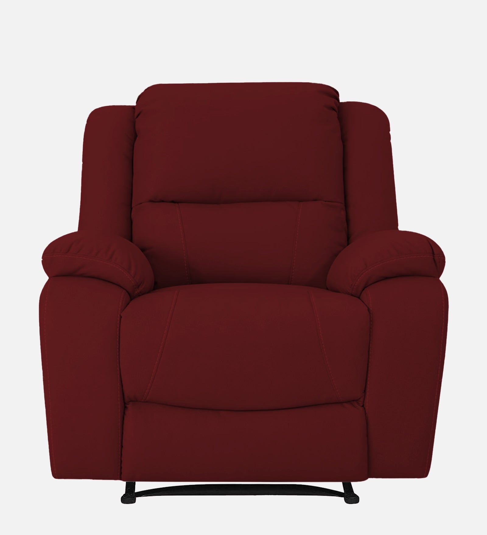 Adley Fabric 1 Seater Manual Recliner In Corel Red Colour - Febonic Living