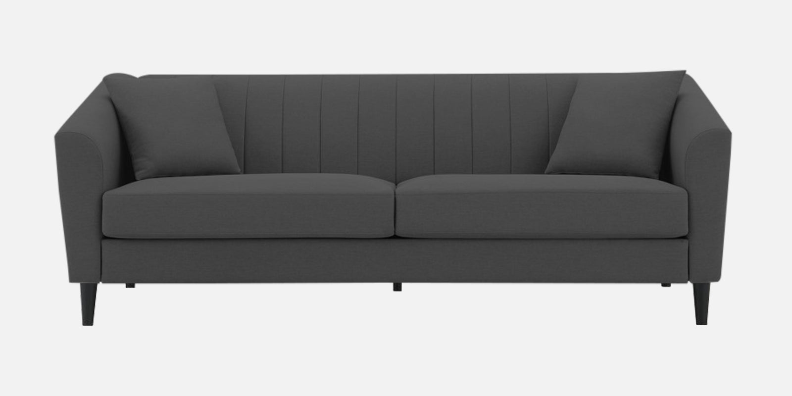 Polon Fabric 3 Seater Sofa In Stone Grey Colour - Febonic Living
