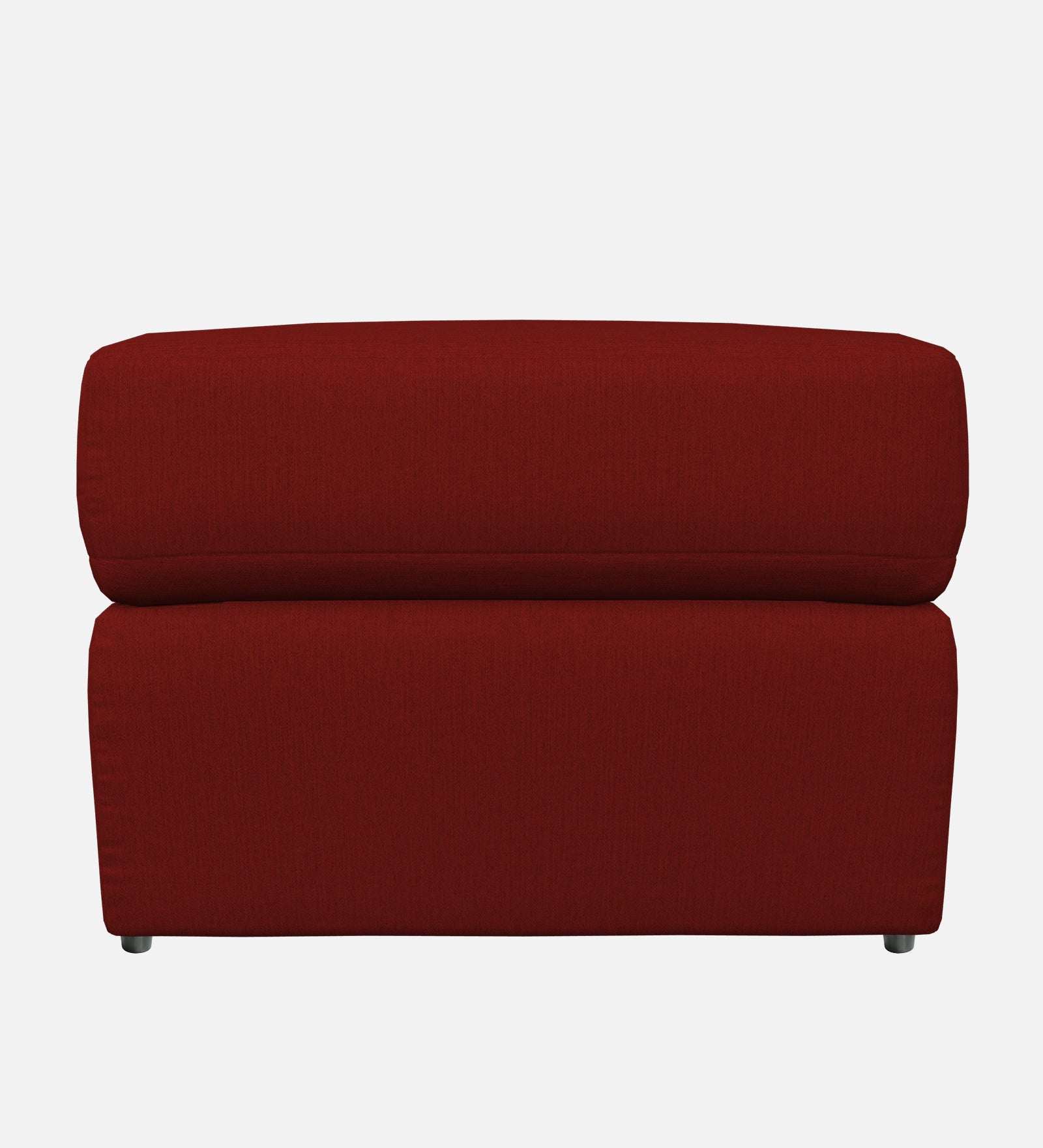 Penny Fabric Ottoman In Blood Maroon Colour With Storage - Febonic Living