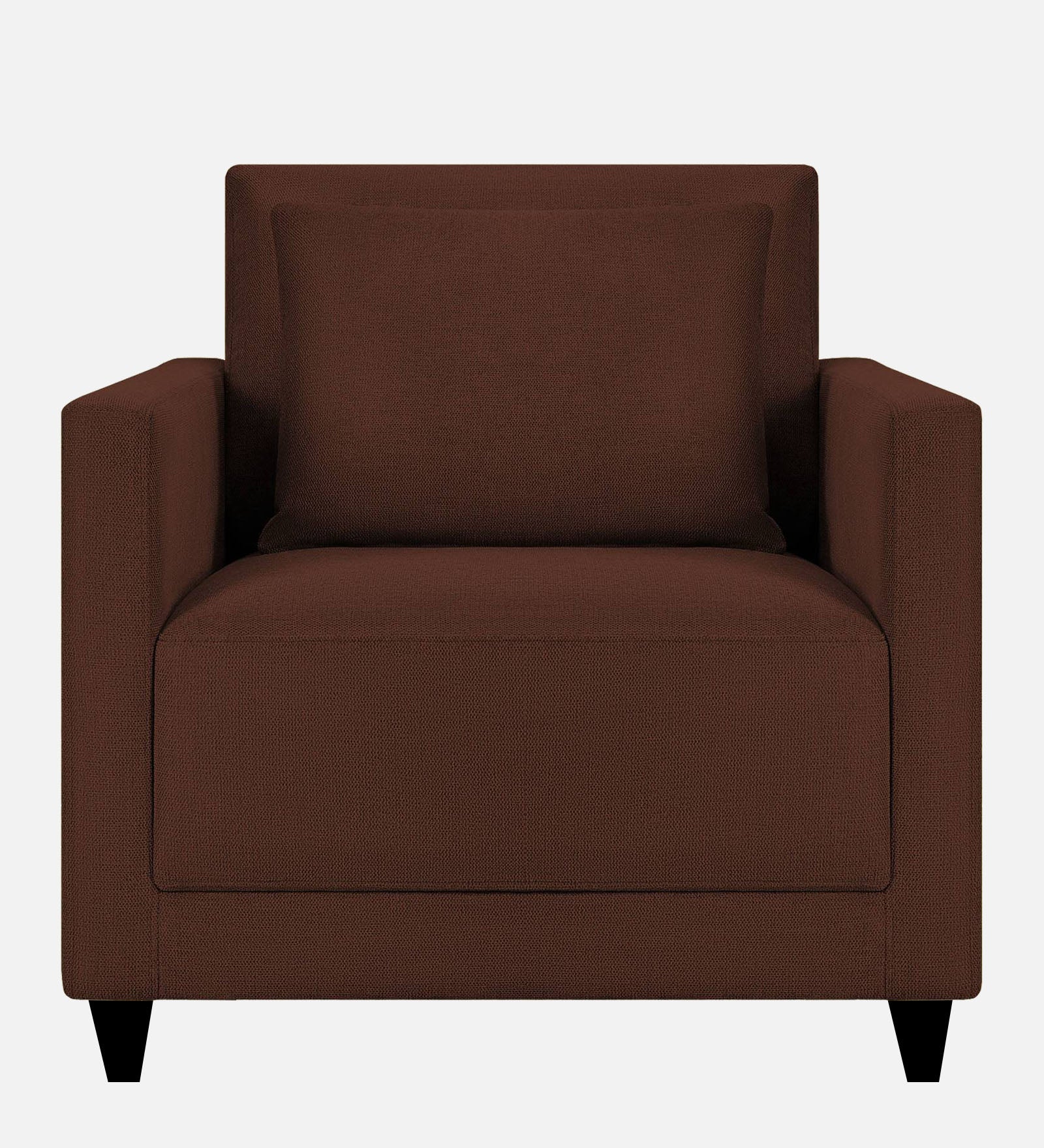Kera Fabric 1 Seater Sofa In Coffee Brown Colour - Febonic Living