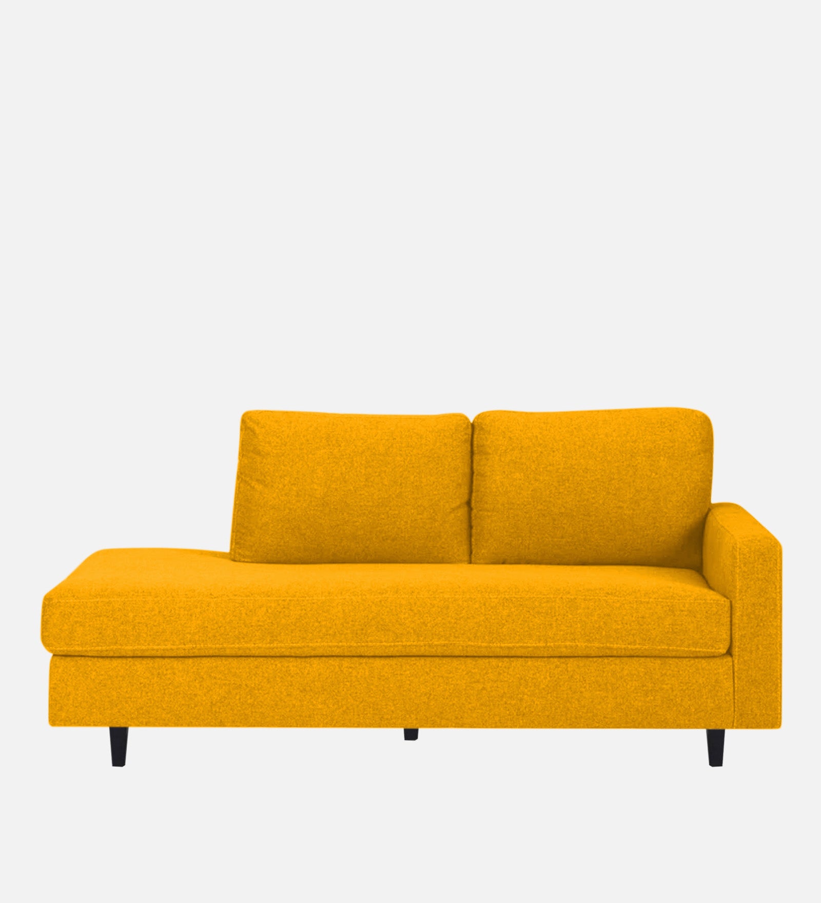 Alitza Fabric LHS Chaise Lounger In Bold Yellow Colour - Febonic Living