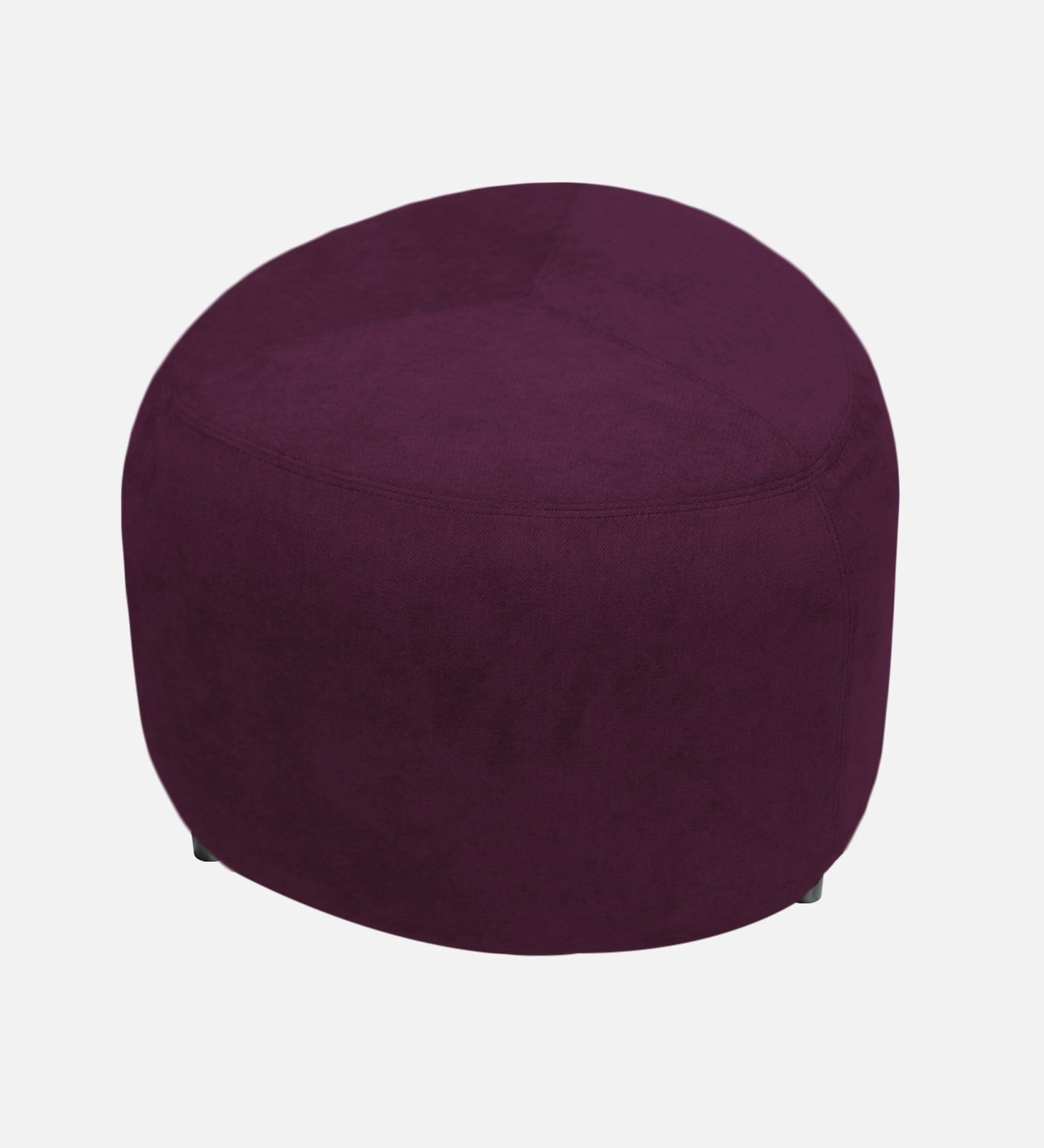 Keori Fabric Pouffe In Greek Purple Colour - Febonic Living