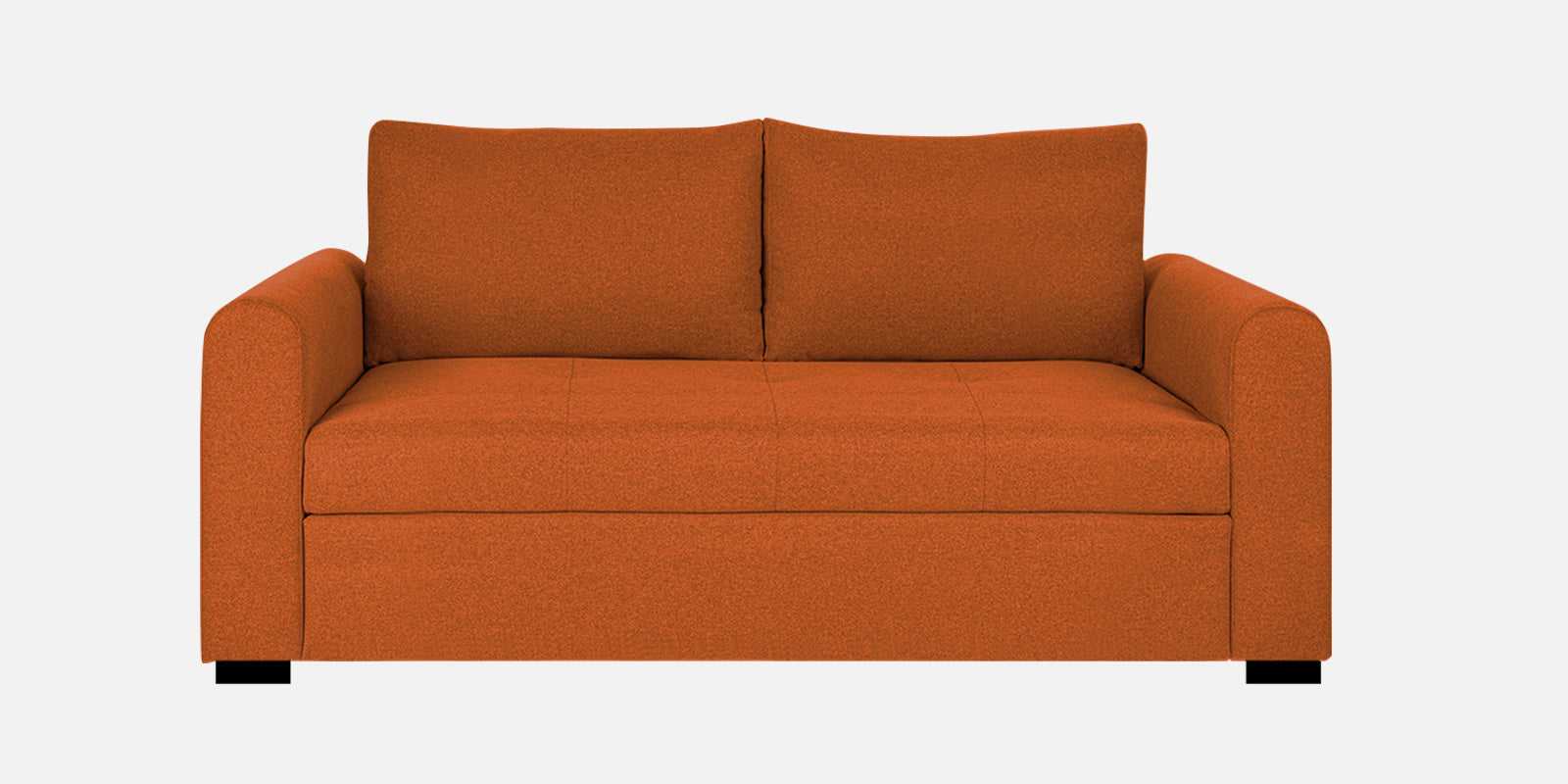 Sigma Fabric 2 Seater Sofa In Vivid Orange Colour - Febonic Living