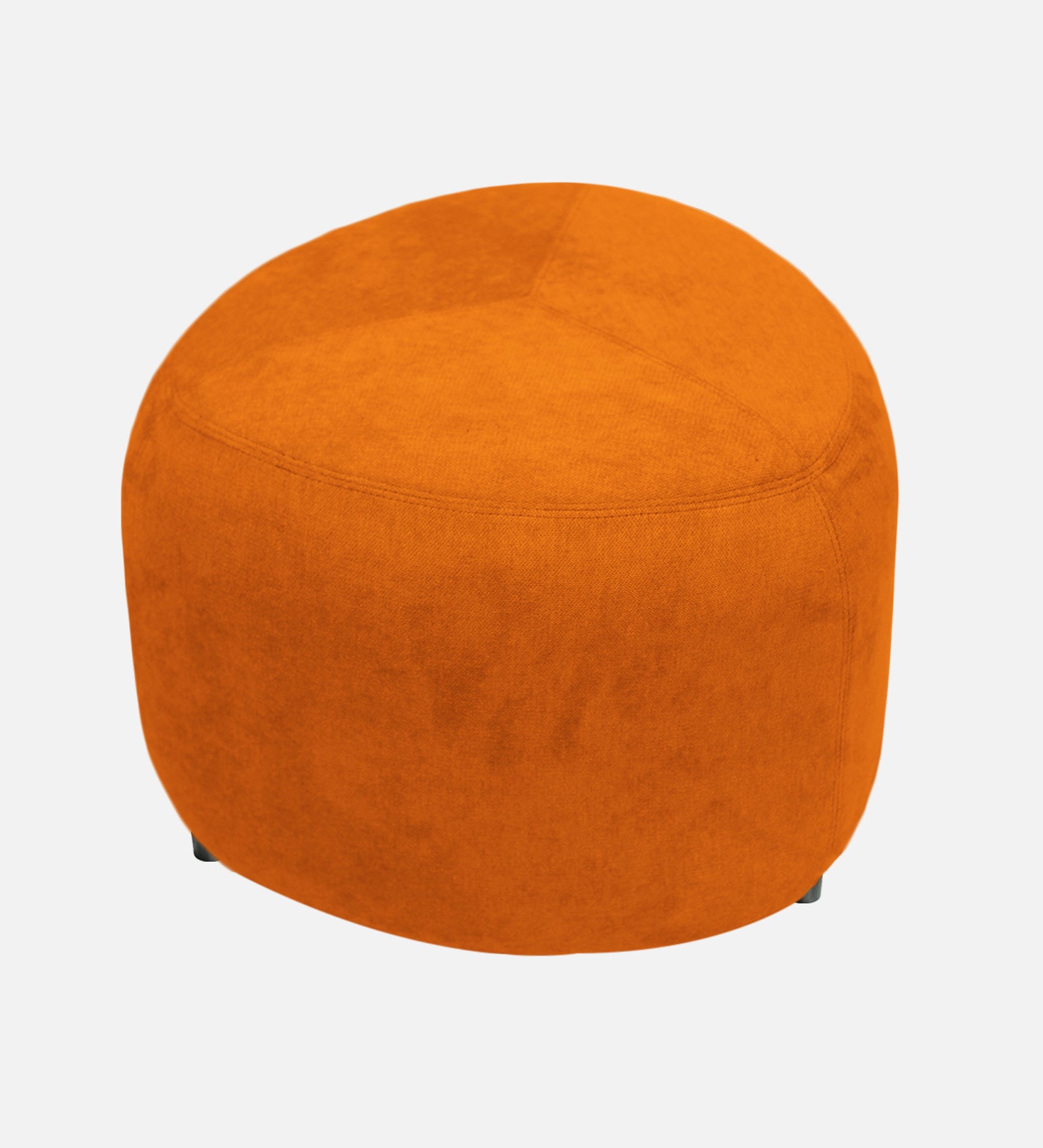 Keori Fabric Pouffe In Vivid Orange Colour - Febonic Living