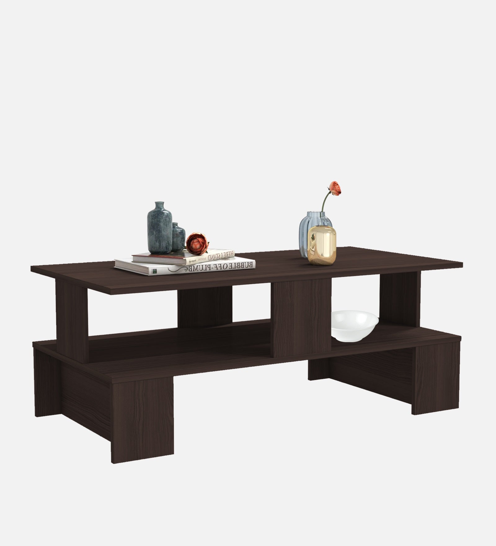 Ares Coffee Table In Dark Walnut Finish - Febonic Living