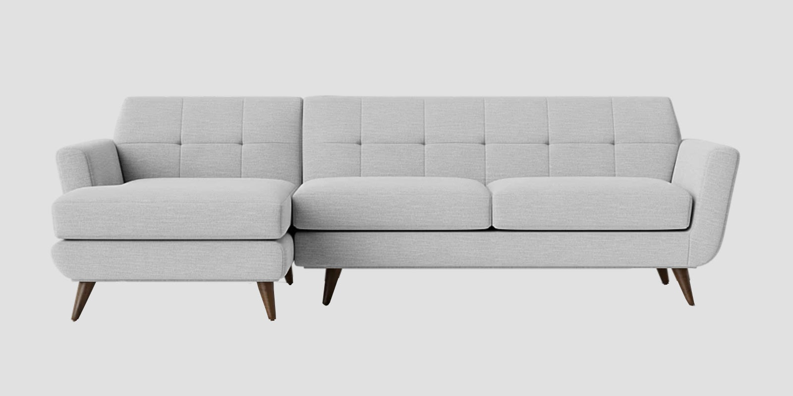 Jasmin Fabric RHS Sectional Sofa (3+ Lounger) In Lit Grey Colour - Febonic Living