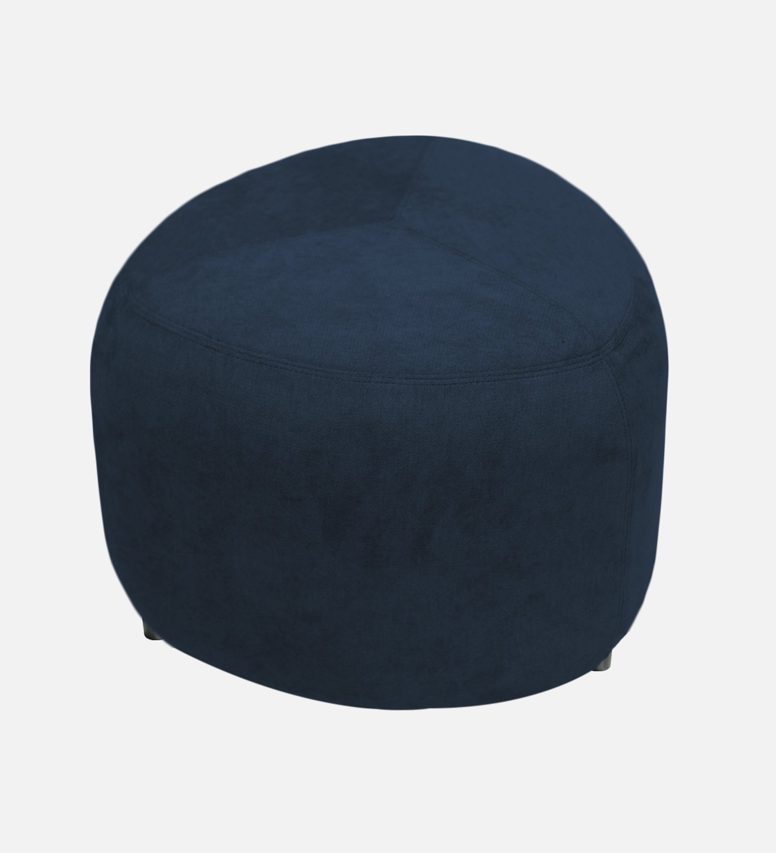 Keori Fabric Pouffe In Denim Blue Colour - Febonic Living