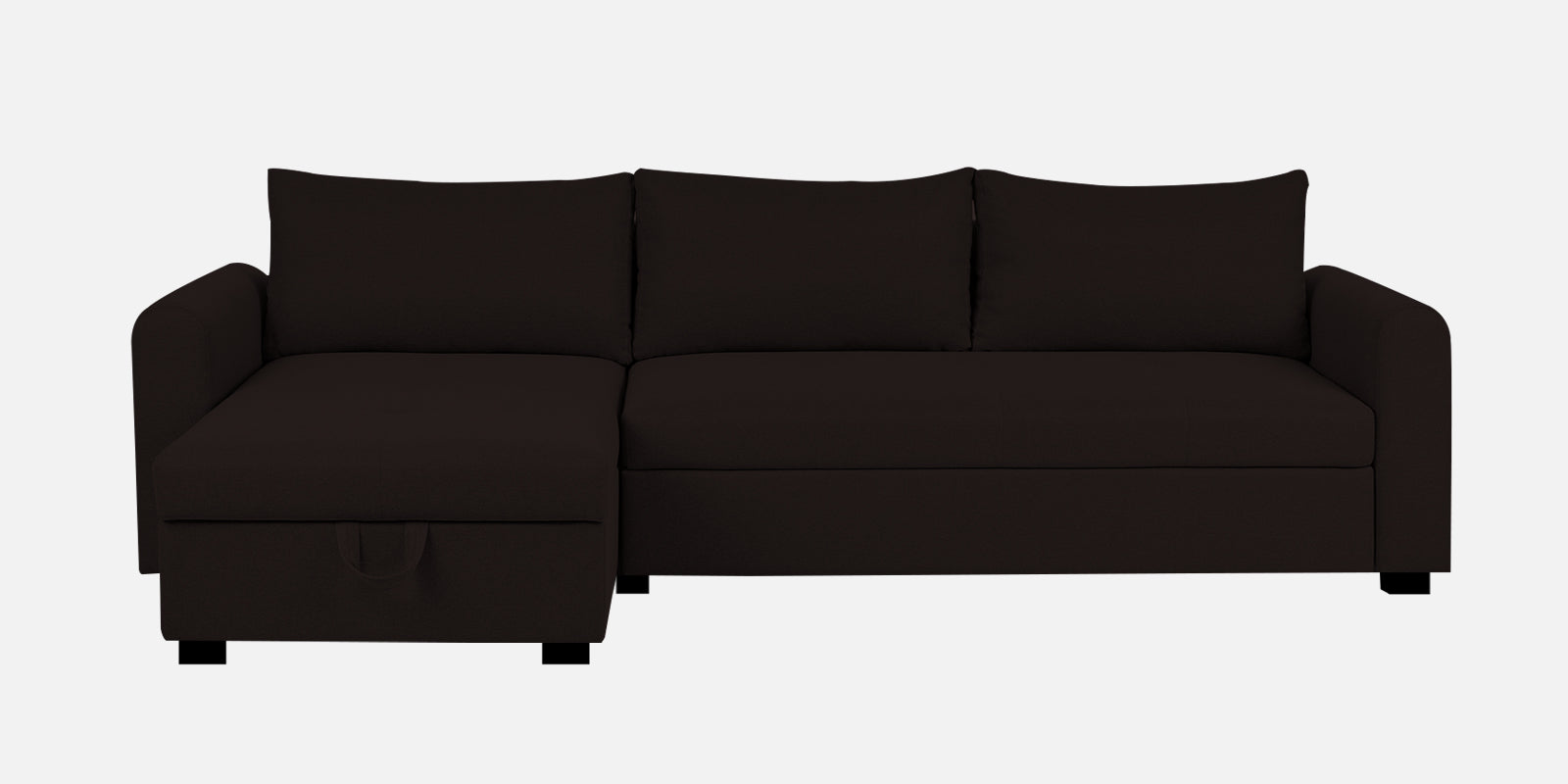 Sigma Fabric RHS Sectional Sofa (3+Lounger) In Cara Brown Colour - Febonic Living