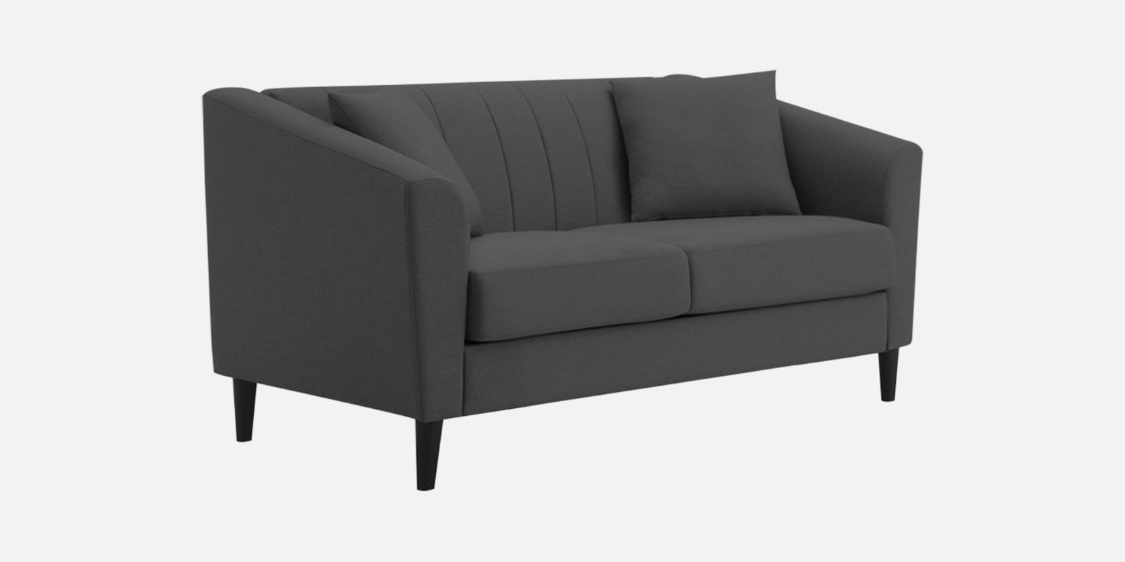 Polon Fabric 2 Seater Sofa In Stone Grey Colour - Febonic Living