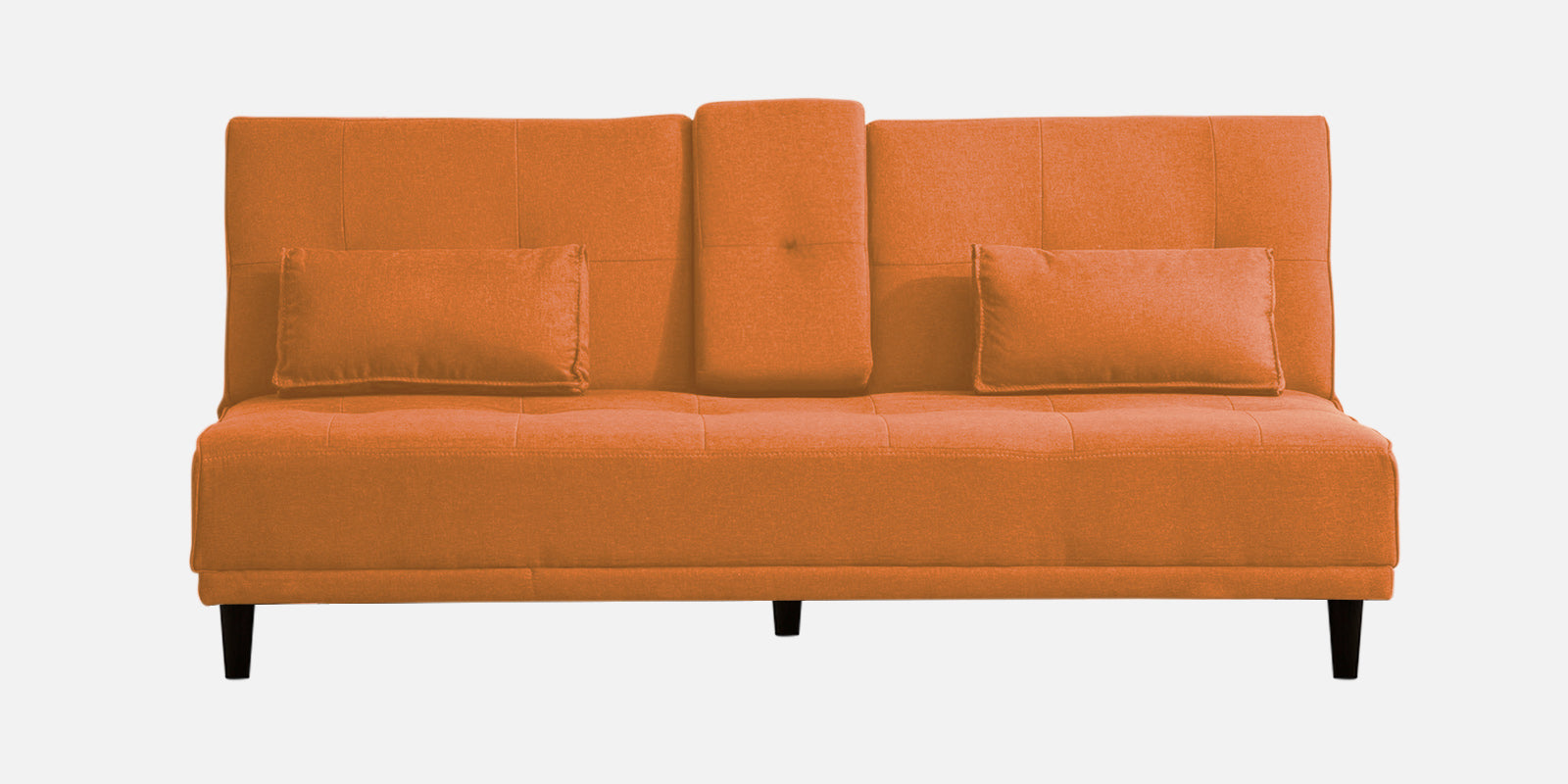 Jerry Fabric 3 Seater Convertible Sofa Cum Bed In Dark Orange Colour - Febonic Living