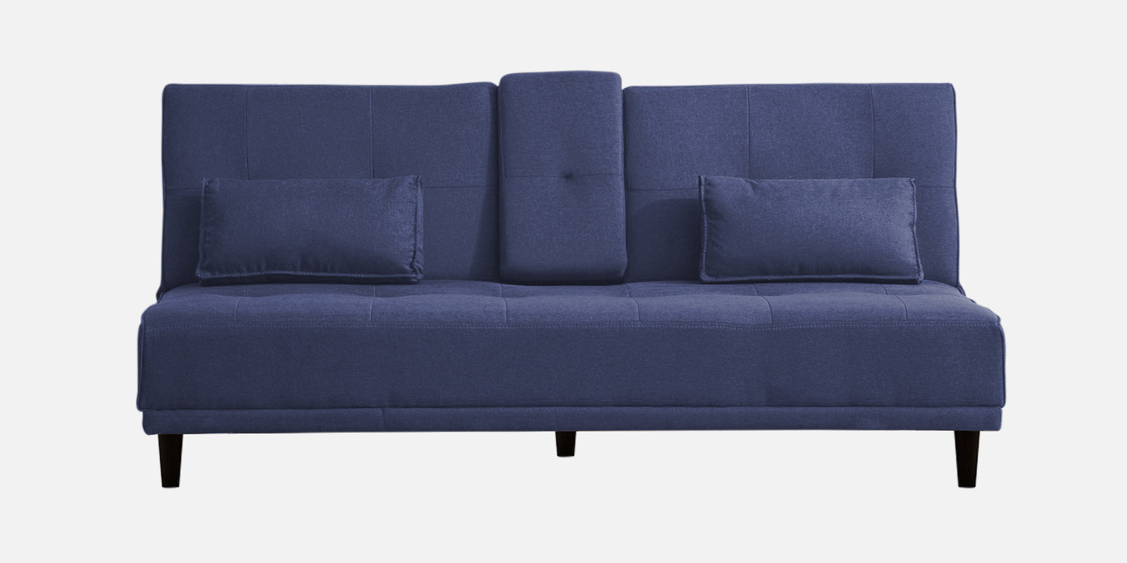 Jerry Fabric 3 Seater Convertible Sofa Cum Bed In Slate Blue Colour - Febonic Living