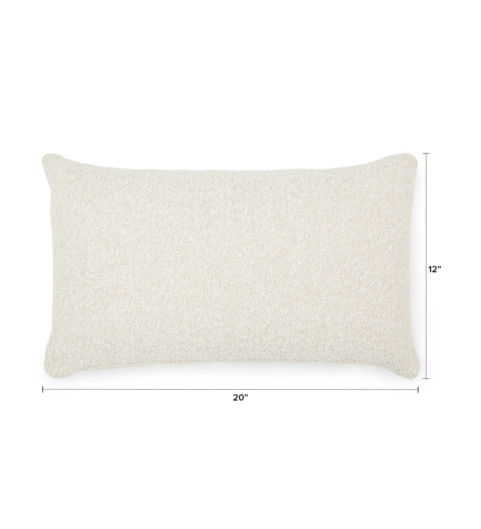 Gabi Boucle (20x12) Fiber Pillows In Shell White Colour (Pack of 2) - Febonic Living