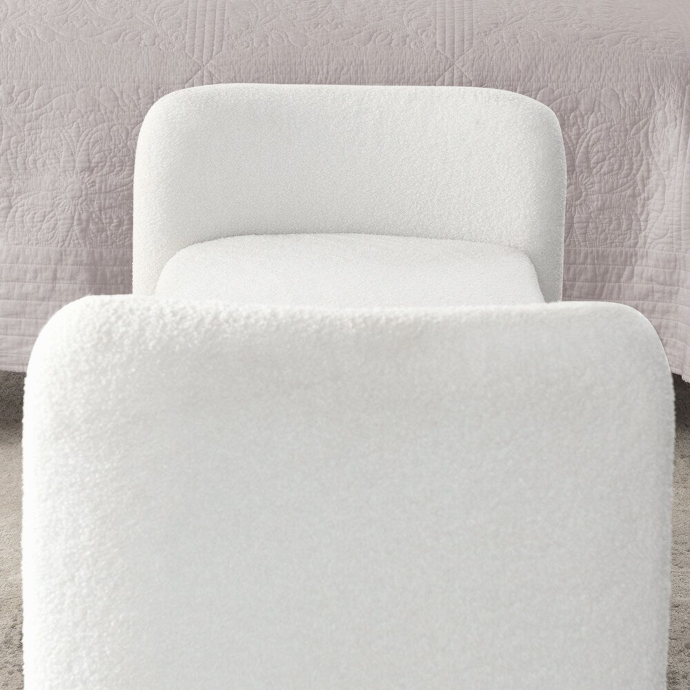 Havana Boucle 2 Seater Recamier In Shell White Colour - Febonic Living