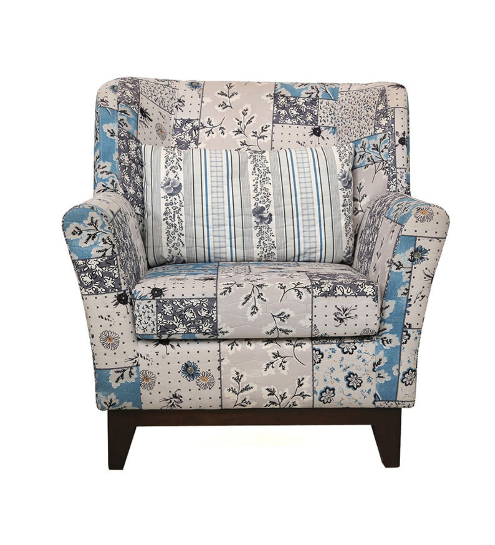 Bolton Floral Print Fabric Arm Chair in Multi Colour - Febonic Living