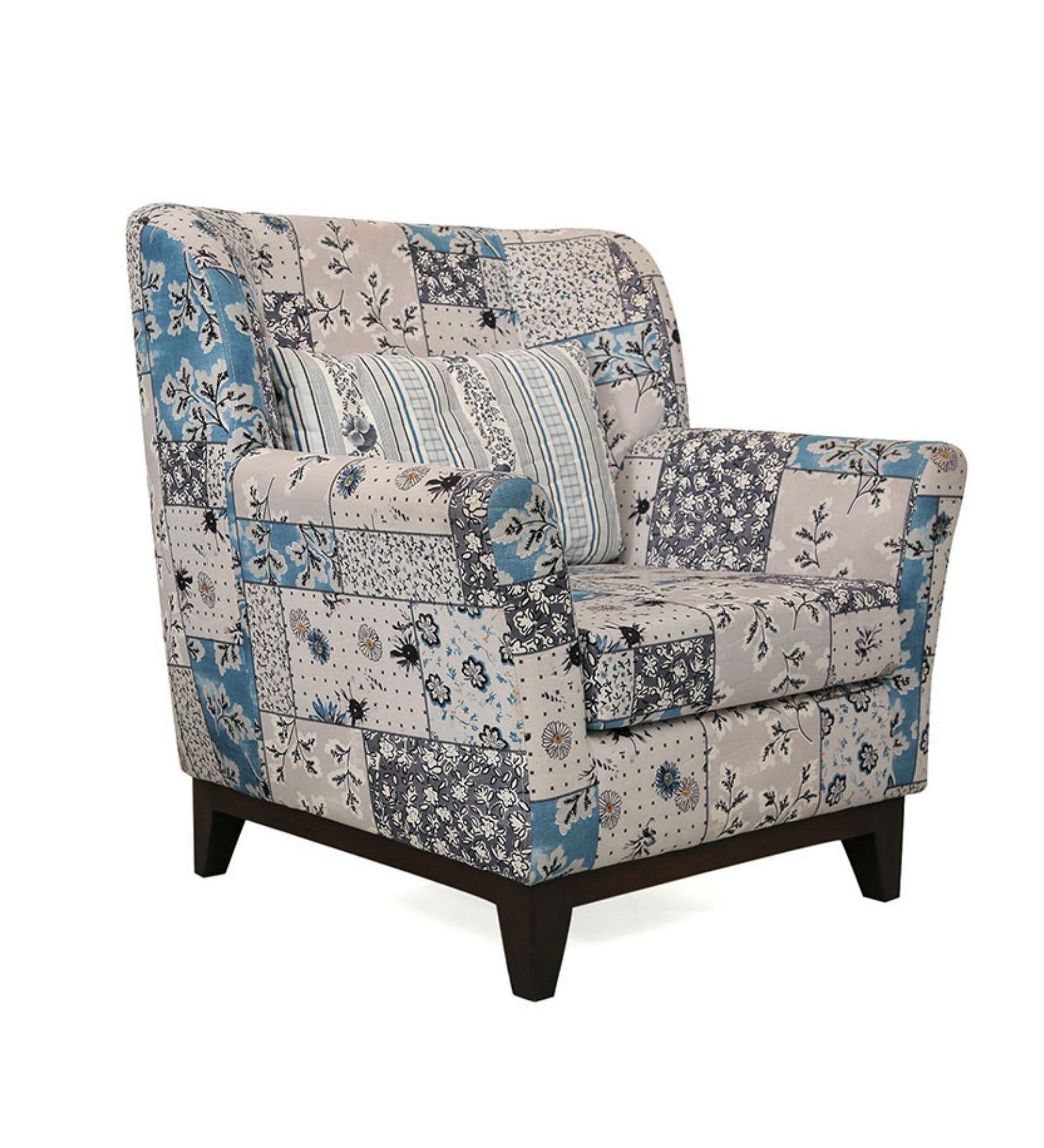 Bolton Floral Print Fabric Arm Chair in Multi Colour - Febonic Living