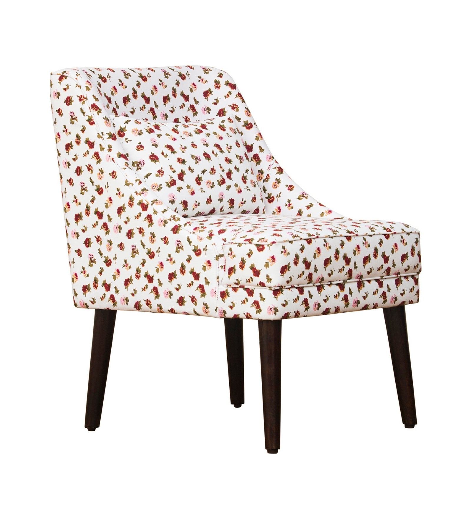Moly Floral Print Fabric Accent Chair in Multi Colour - Febonic Living