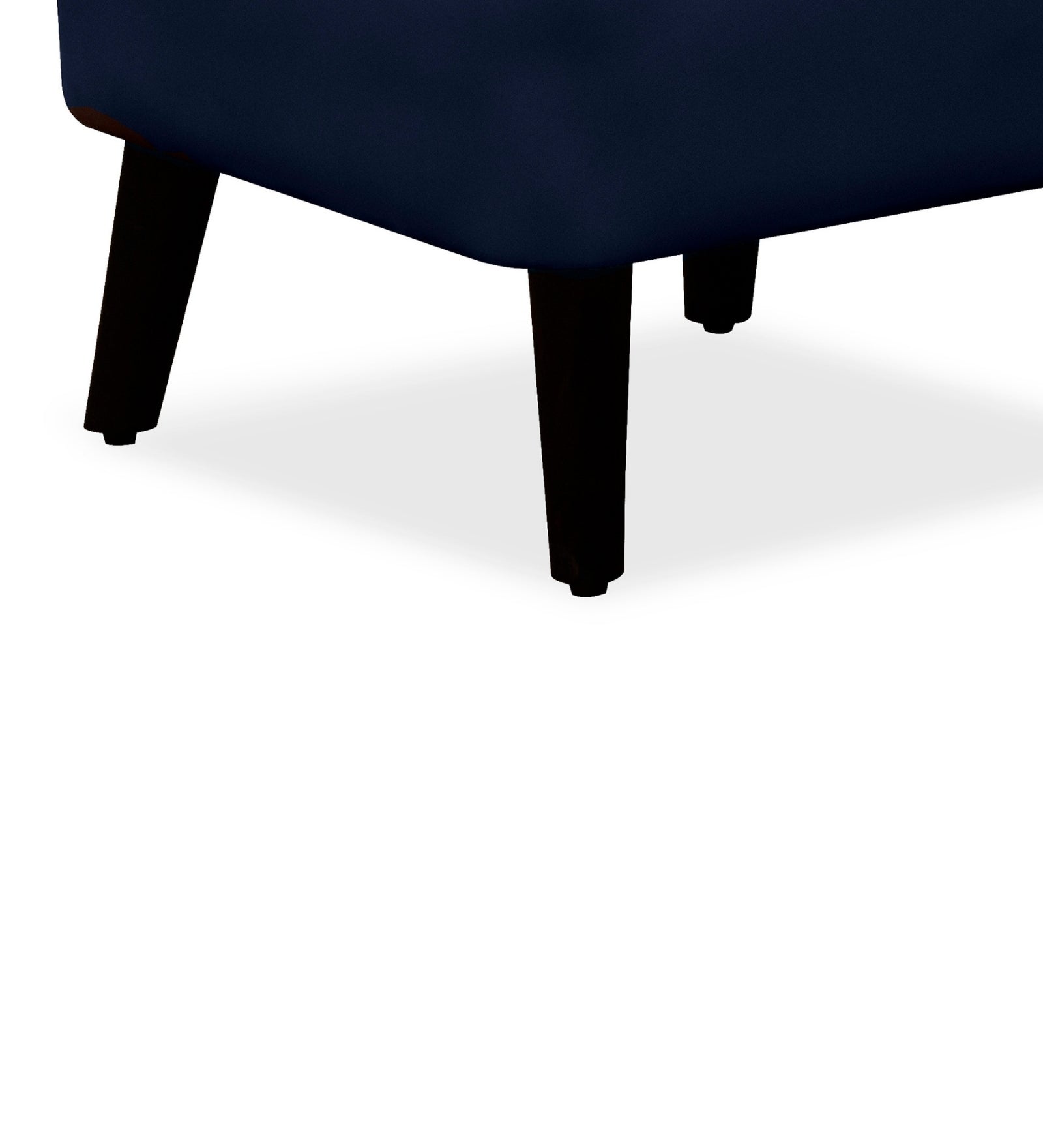 Robby Velvet Slipper Chair in Dark Blue Colour - Febonic Living
