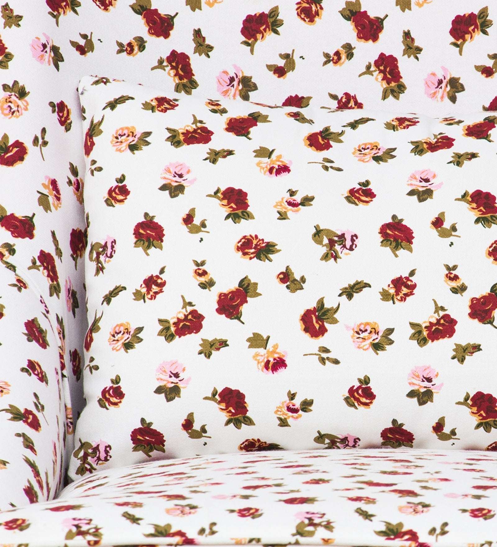 Moly Floral Print Fabric Accent Chair in Multi Colour - Febonic Living