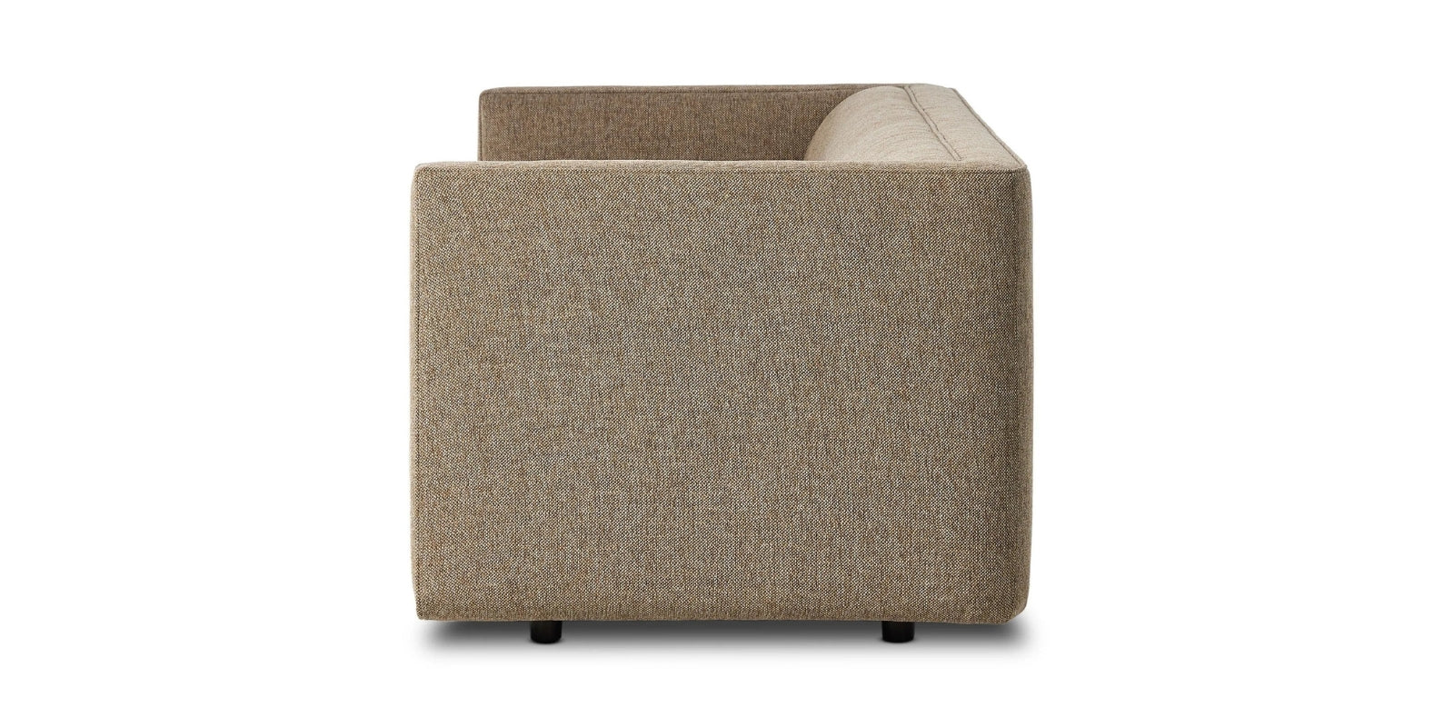 Castle Jute Fabric 3 Seater Sofa In Caspa Brown Colour - Febonic Living