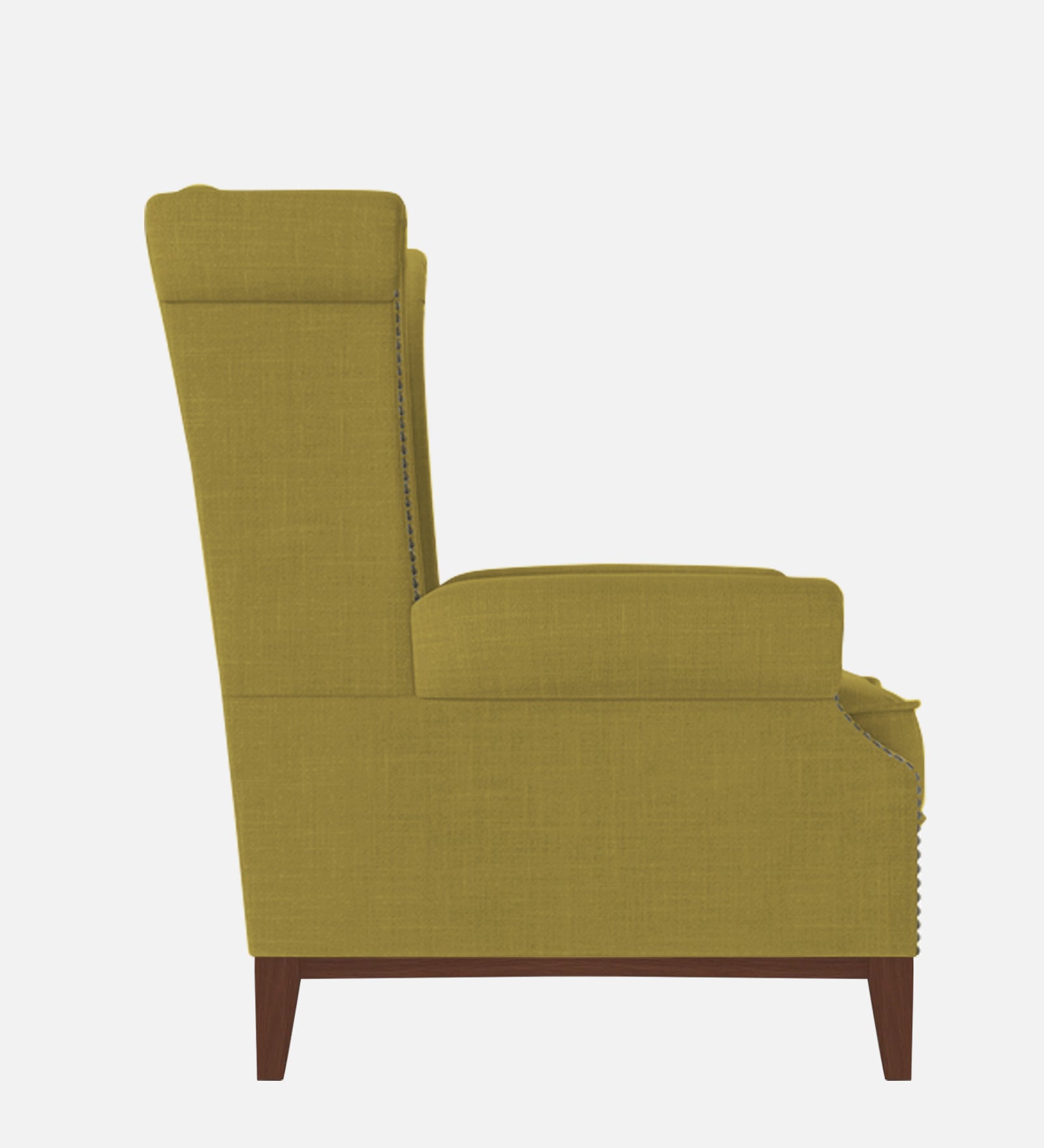 Nory Fabric Wing Chair In Parrot Green Colour - Febonic Living