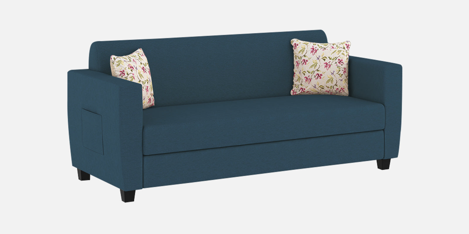 Gozi Fabric 3 Seater Sofa In Light Blue Colour - Febonic Living
