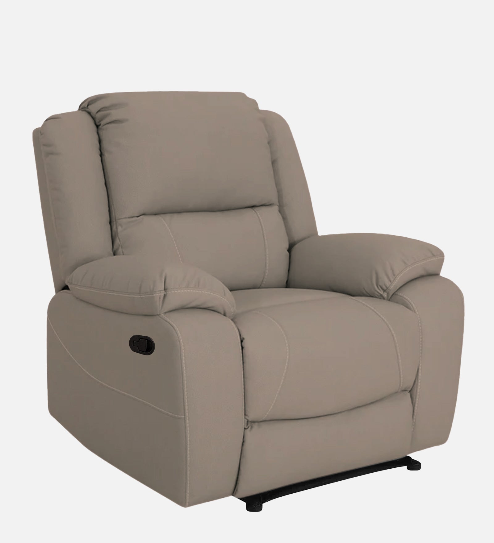 Adley Fabric 1 Seater Manual Recliner In Khaki Beige Colour - Febonic Living