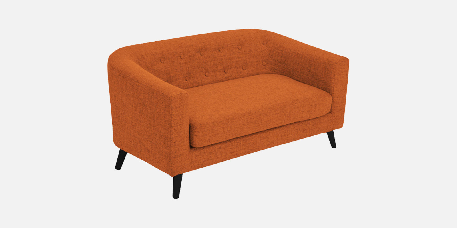 Casper Fabric 2 Seater Sofa In Vivid Orange Colour - Febonic Living