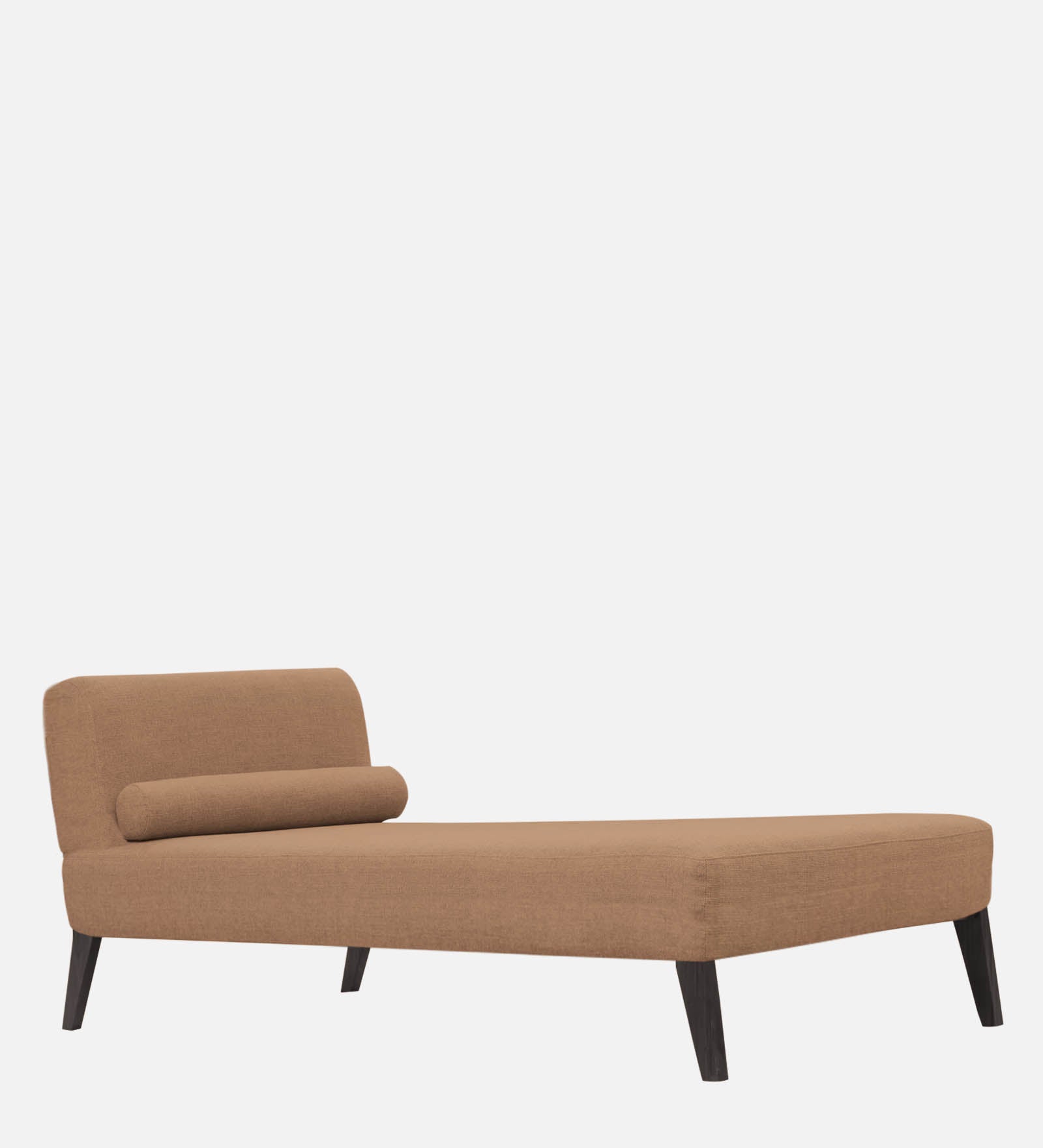 Noce Fabric Armless Chaise Lounger In Cookie Beige Colour - Febonic Living