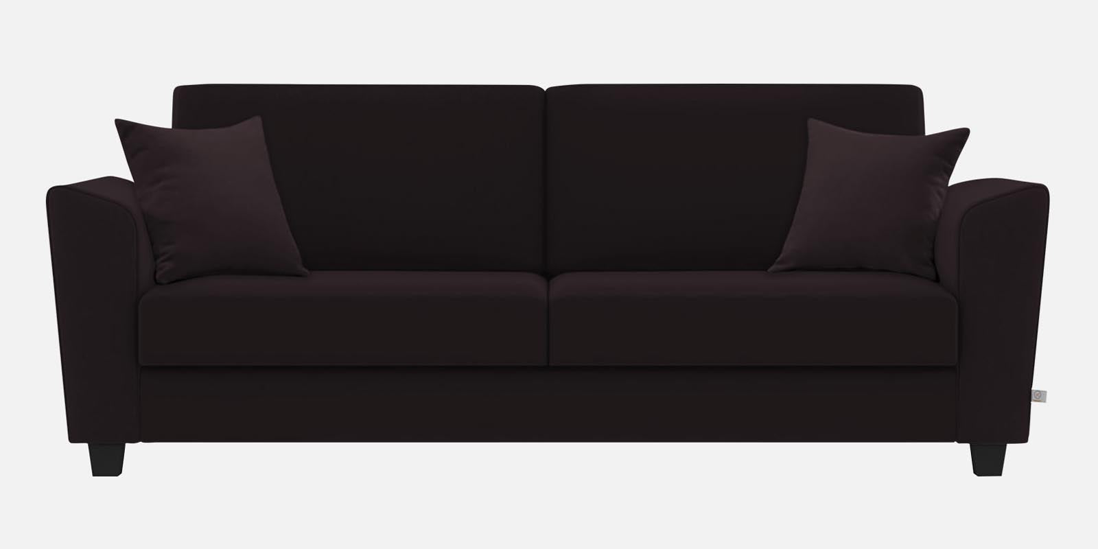 Daku Fabric 3 Seater Sofa In Cara Brown Colour - Febonic Living