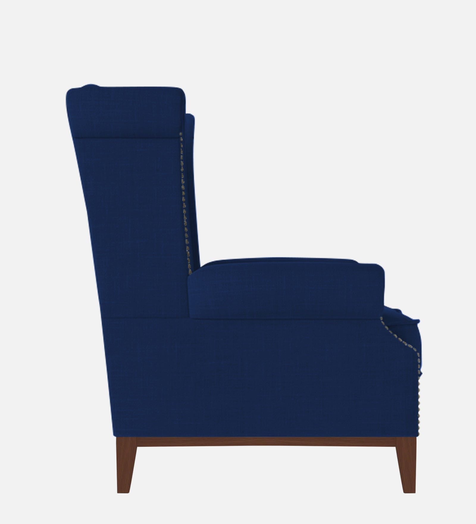 Nory Fabric Wing Chair In Royal Blue Colour - Febonic Living