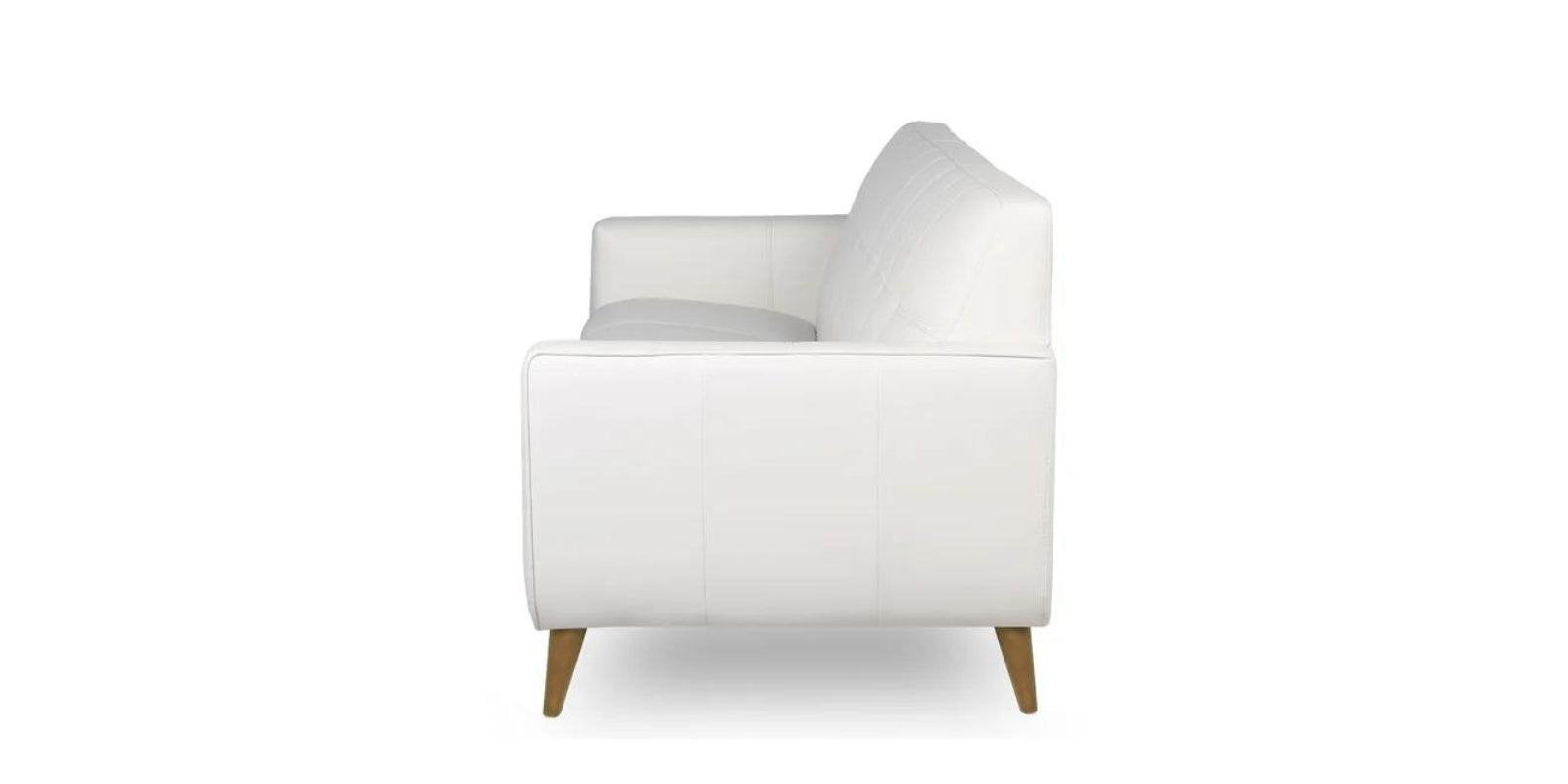 Sunny Leatherette 3 Seater Sofa in White Finish