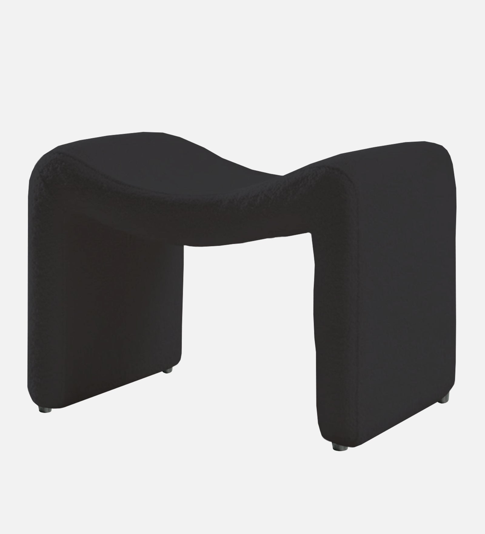 Olive Boucle Foot Stool In Cloud Grey Colour - Febonic Living