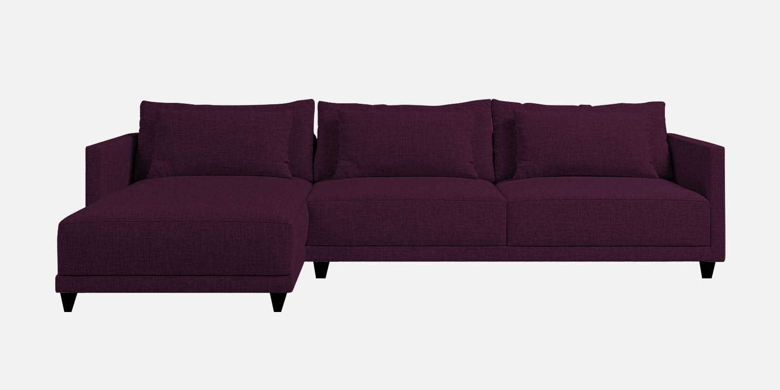 Kera Fabric RHS Sectional Sofa (3+Lounger) In Greek Purple Colour - Febonic Living