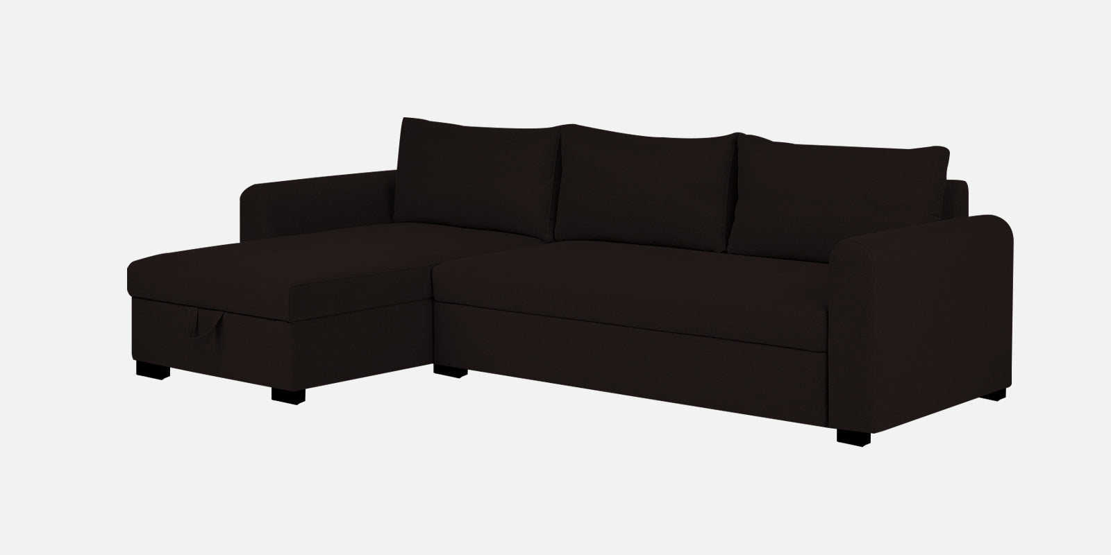 Sigma Fabric RHS Sectional Sofa (3+Lounger) In Cara Brown Colour - Febonic Living