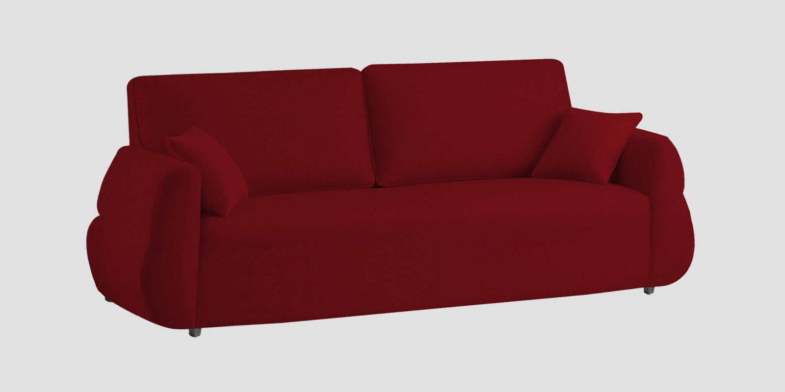 Jack Fabric 3 Seater Sofa In Ruby Red Colour - Febonic Living