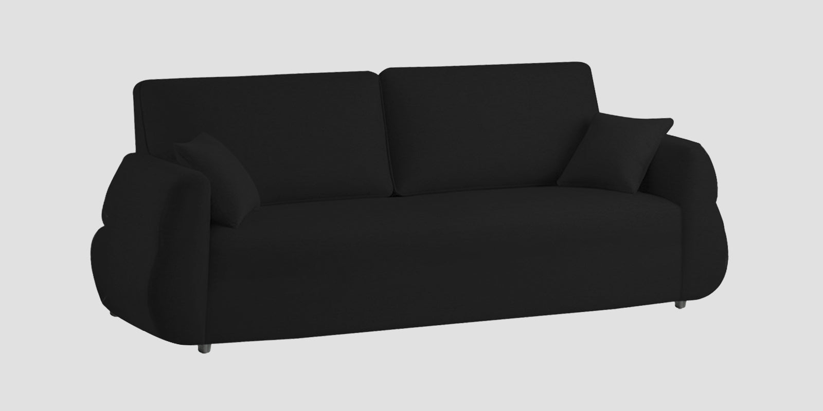 Jack Fabric 3 Seater Sofa In Zed Black Colour - Febonic Living